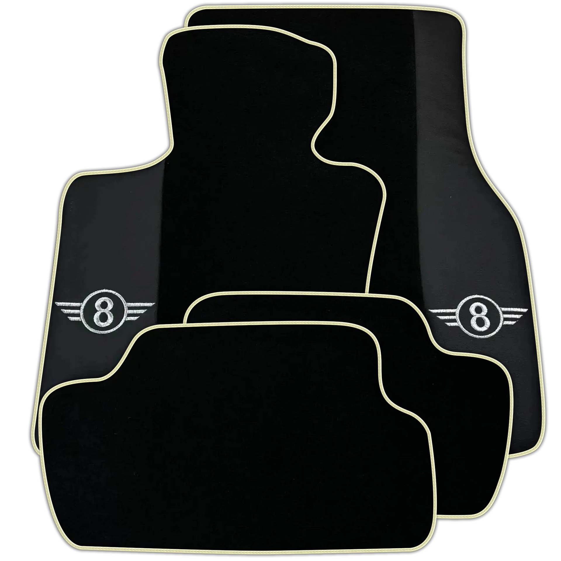 Black Floor Mats for Mini Cooper / One F55 5-Doors (2015-2023) Various Trim Colors