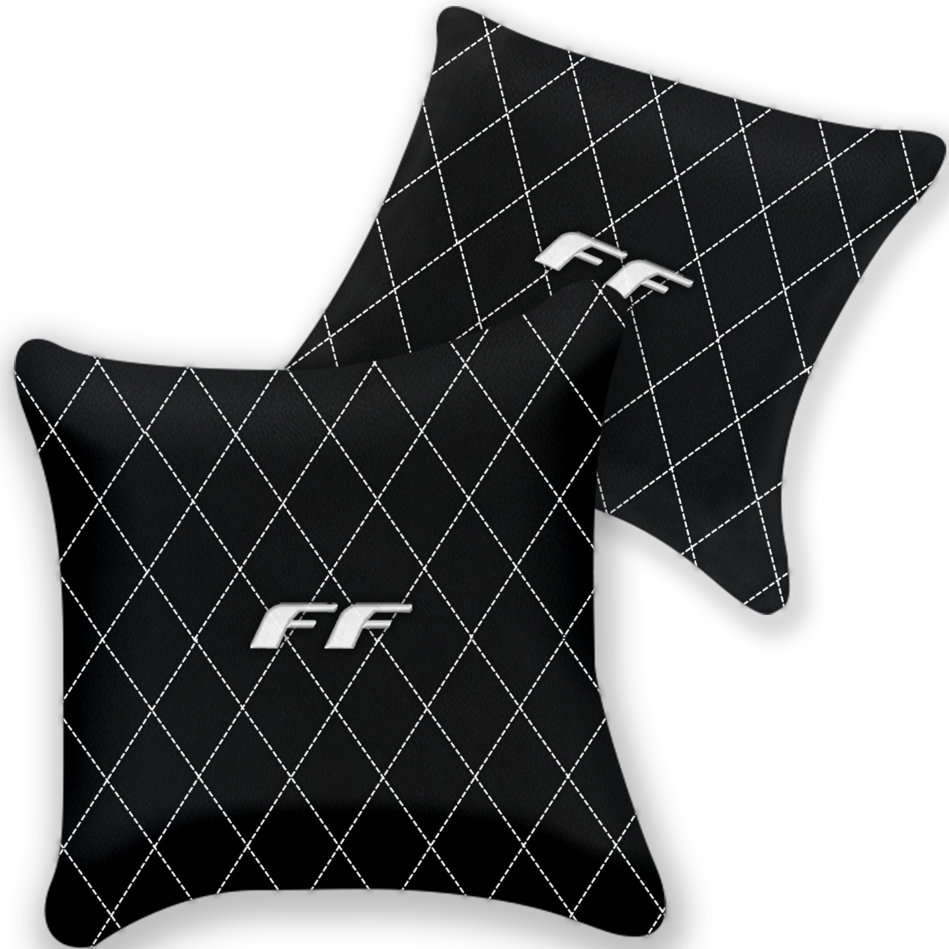 Custom Black Leather Pillows for Ferrari GTC4 Lusso - Set of 2