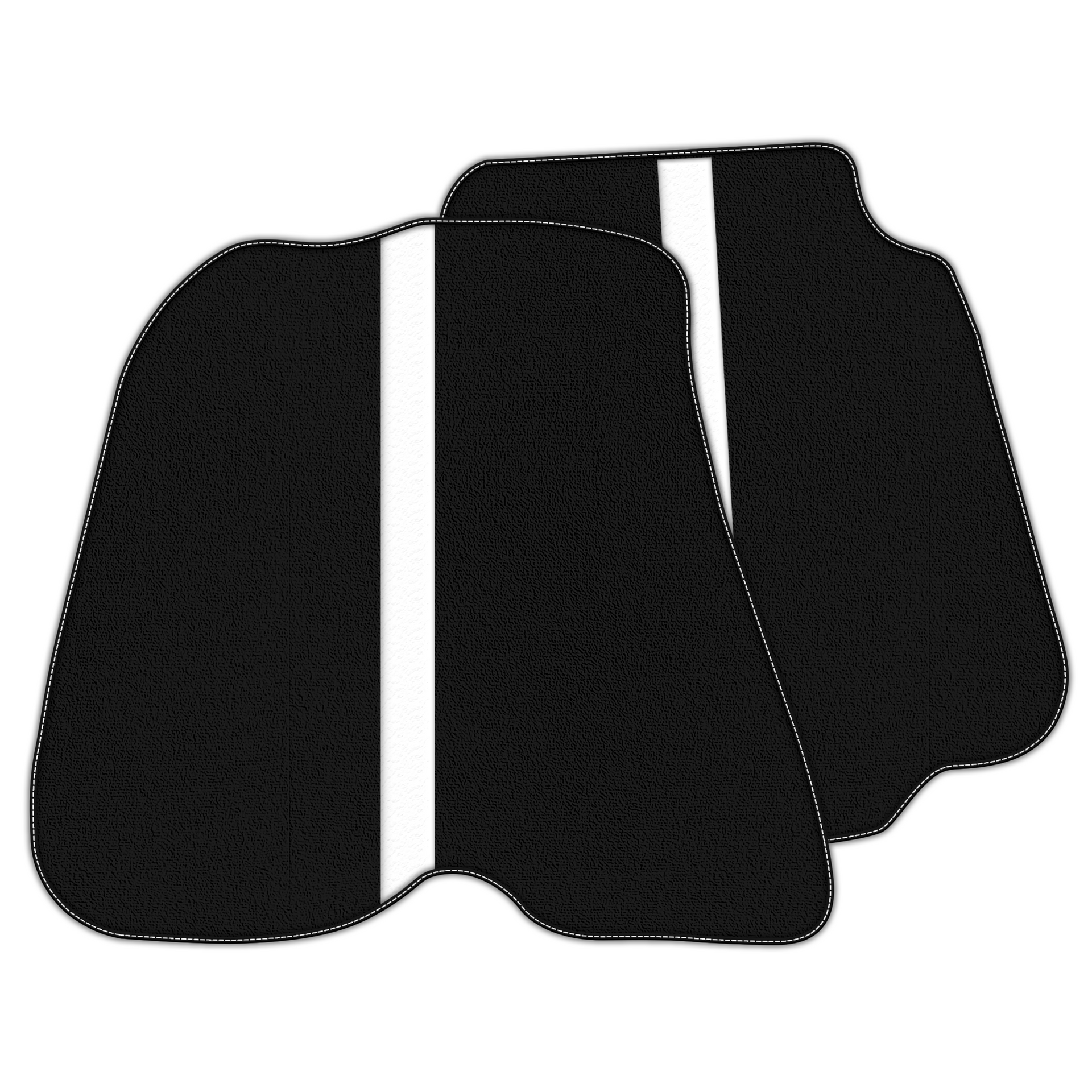 Black Floor Mats with Leather Line for Ferrari F12 Berlinetta (2012-2022) - Various Colors