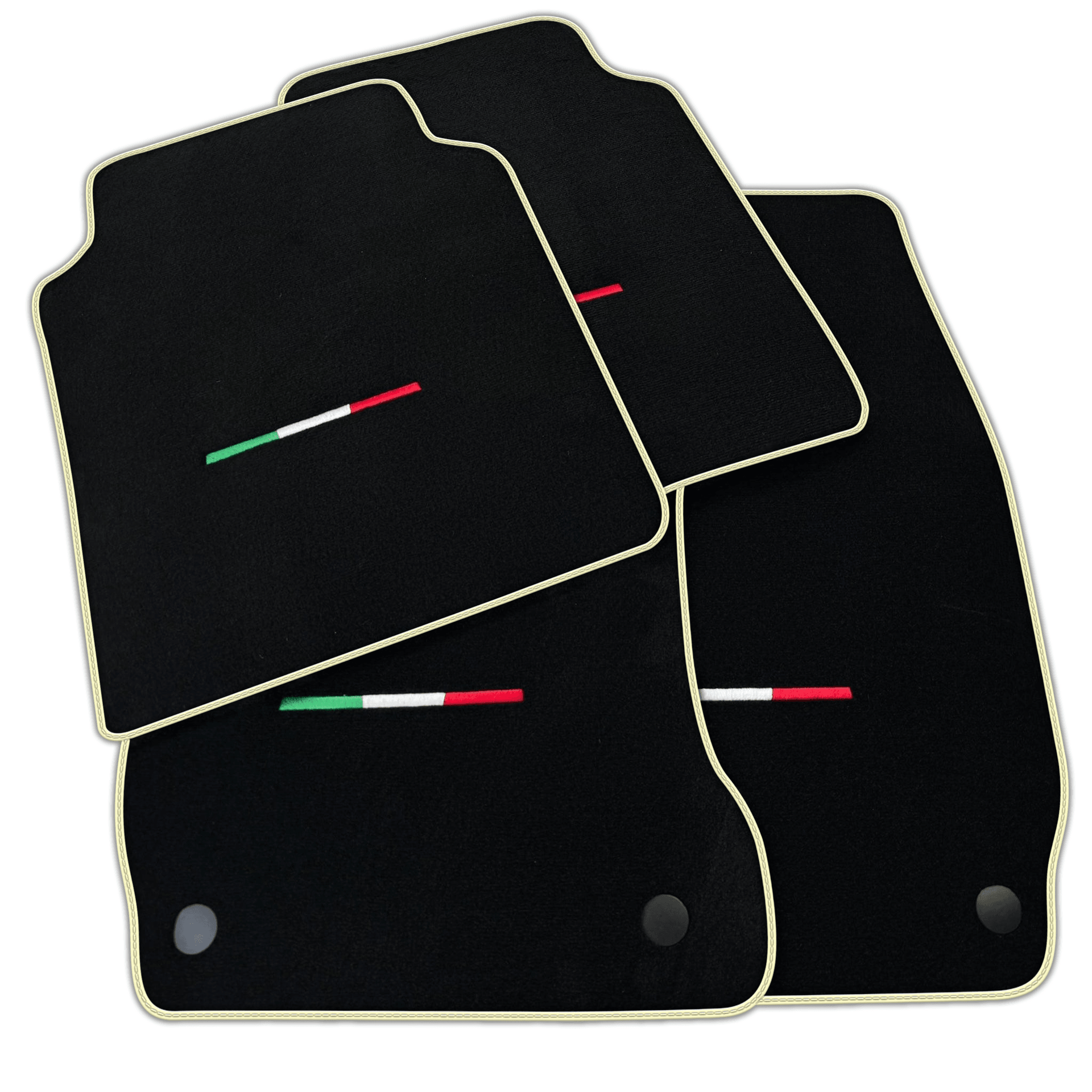 Black Floor Mats for Maserati Quattroporte | Italian Edition | Various Trim Colors