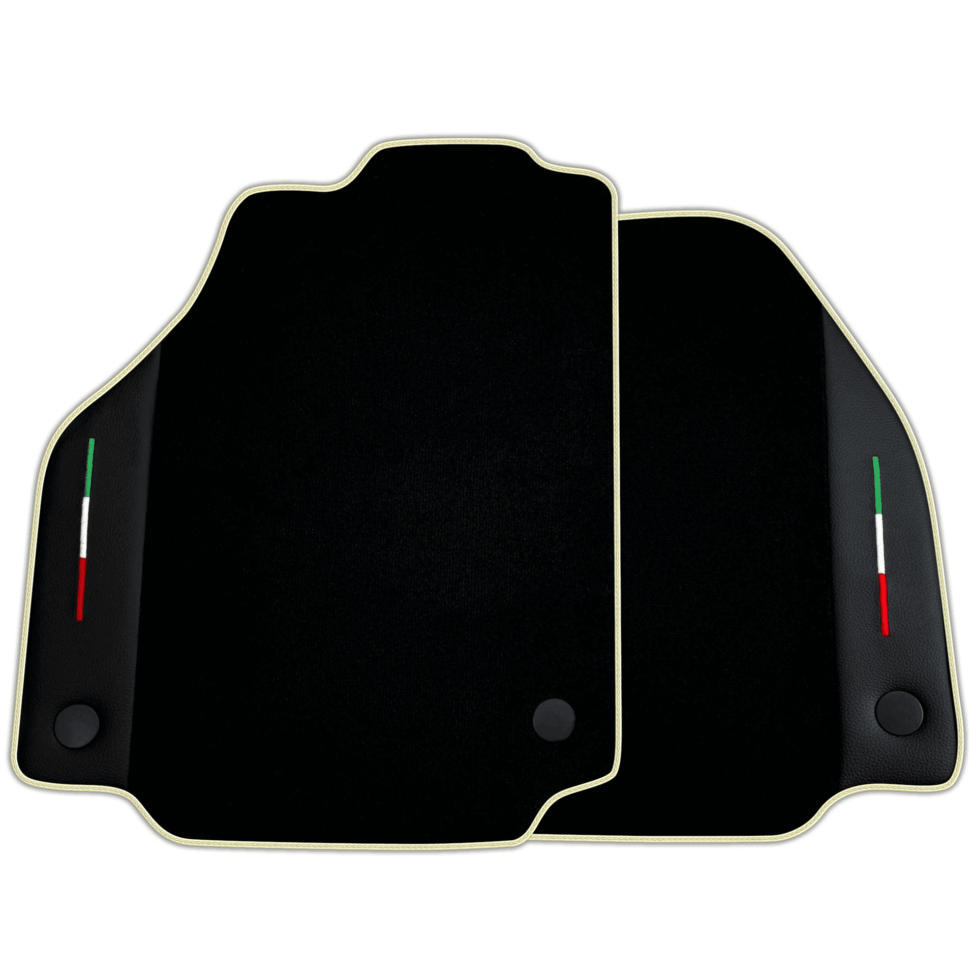 Black Floor Mats for Ferrari 488 Spider (2016-2022) with Leather | Various Trim Colors