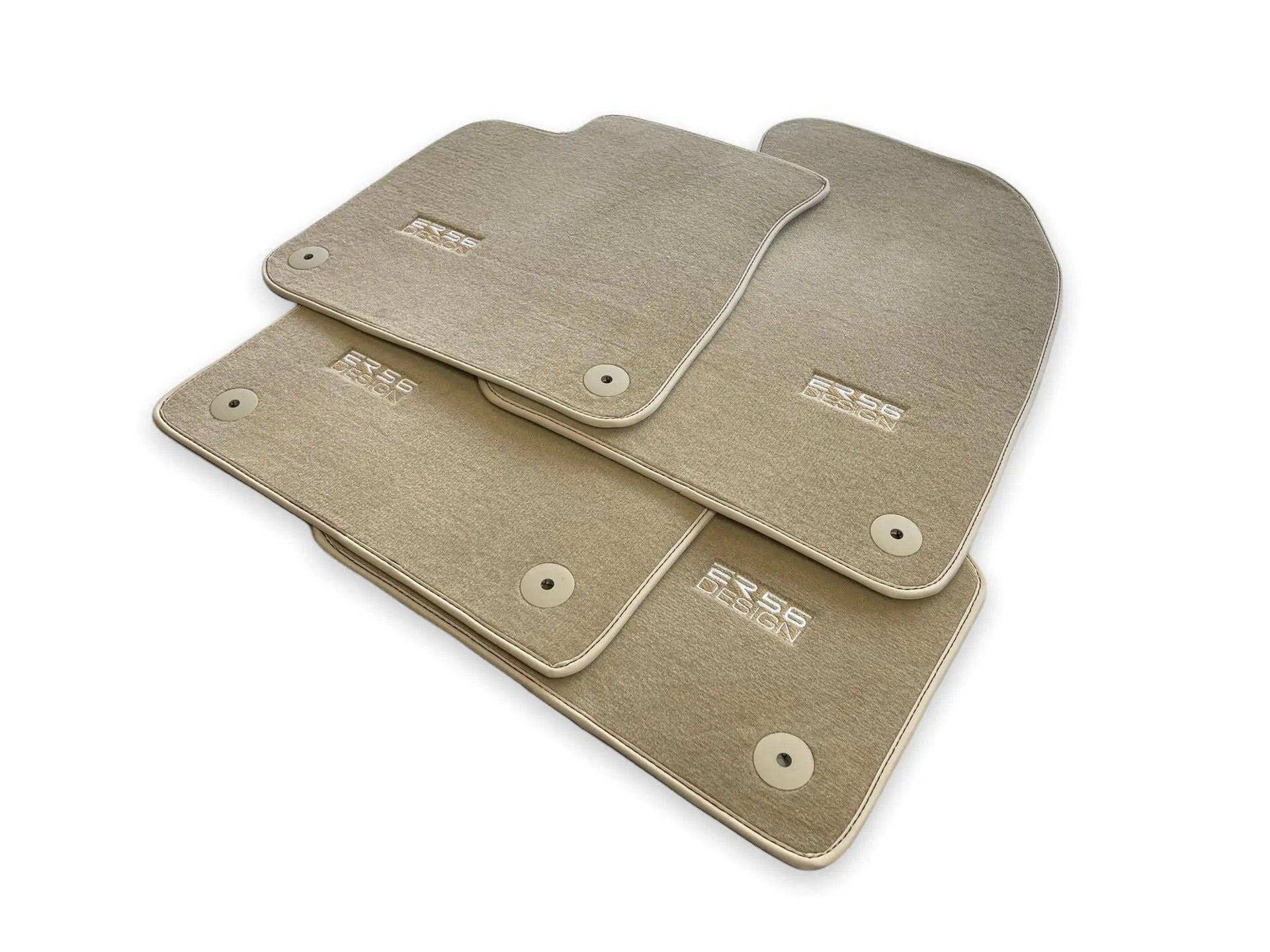 Beige Floor Mats for Audi A4 - B8 Allroad Quattro (2008-2015) | ER56 Design - AutoWin
