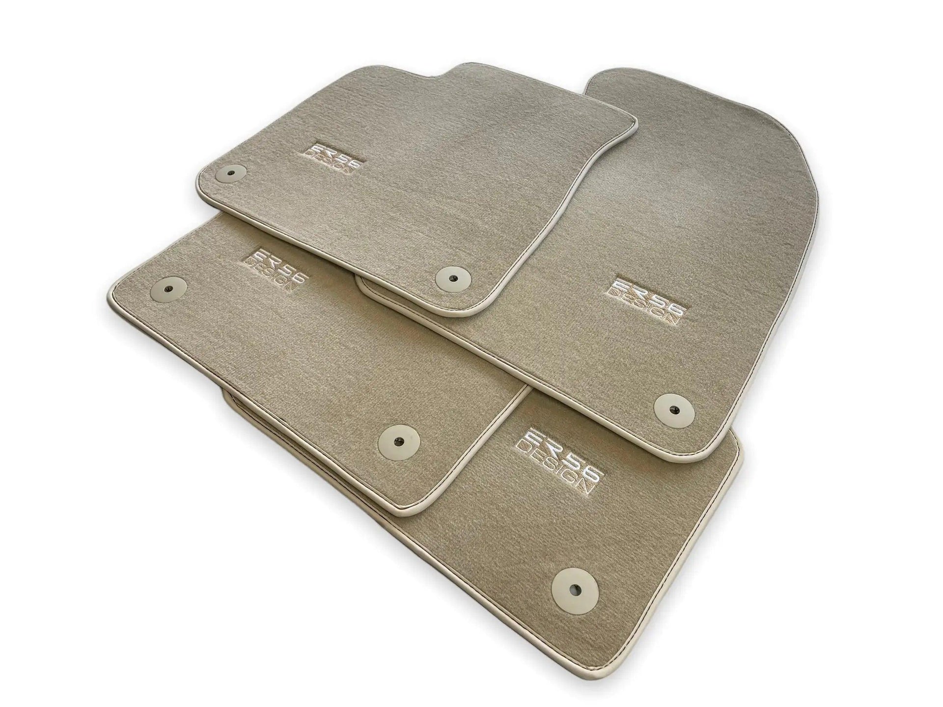 Beige Floor Mats for Audi A5 - F57 Convertible (2017-2020) | ER56 Design - AutoWin