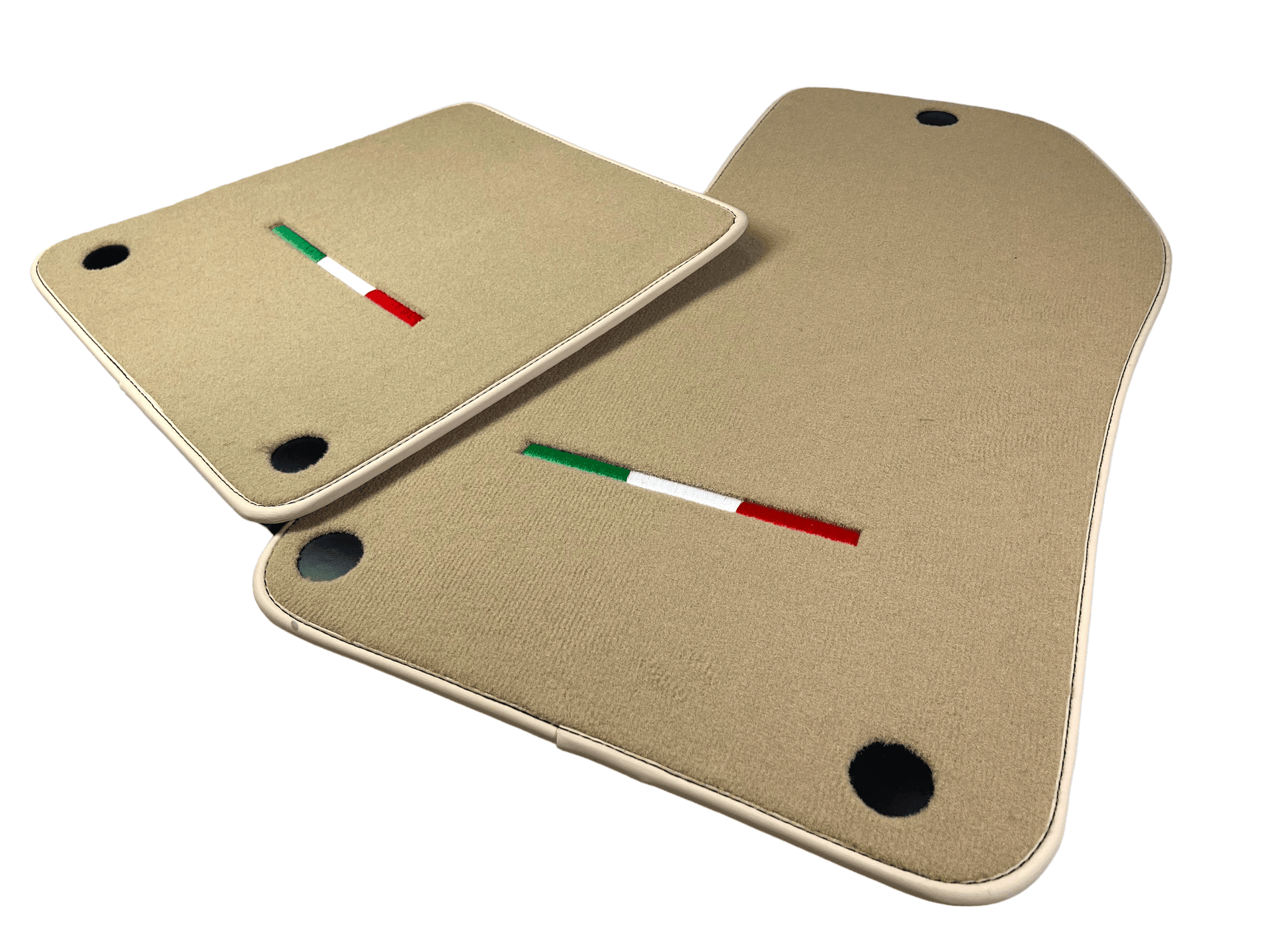 Beige Floor Mats For Ferrari 612 Scaglietti 2005-2011 Italian Edition - AutoWin
