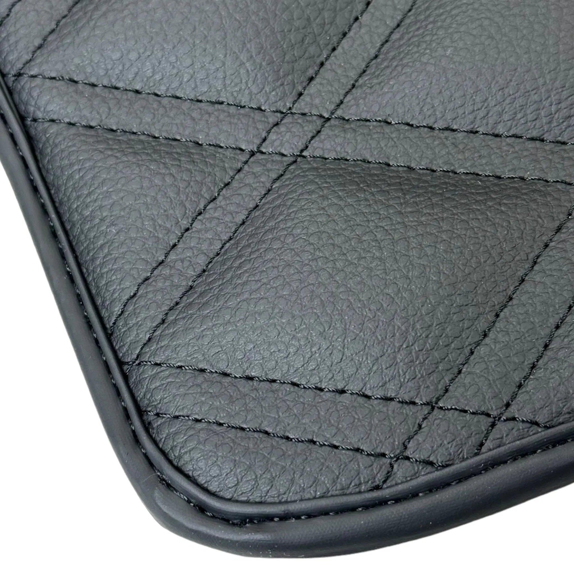 Black Floor Mats for Bentley Continental GT (2003–2011) with Leather | ER56 Design - AutoWin