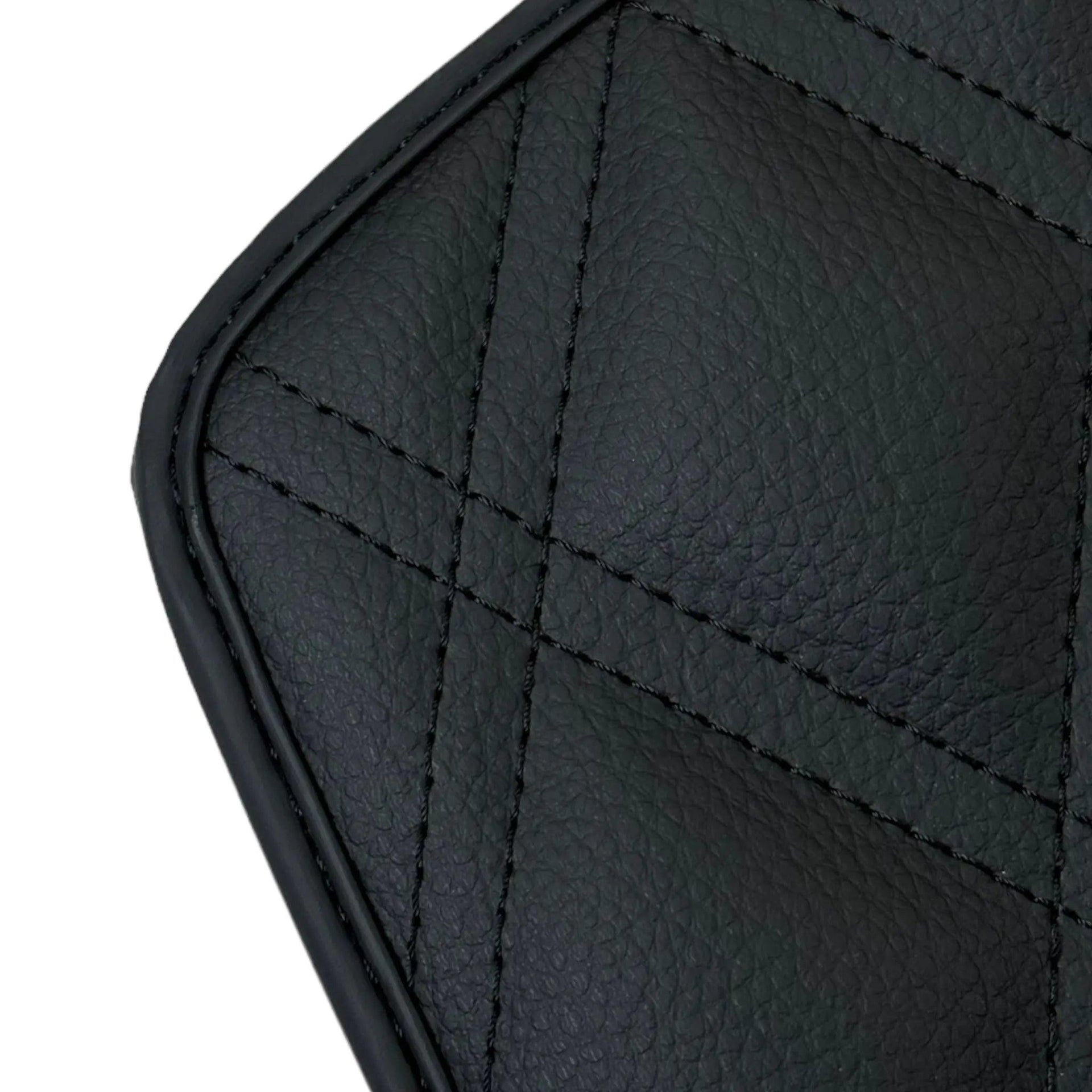 Black Floor Mats for Bentley Continental GT (2011–2018) with Leather | ER56 Design - AutoWin
