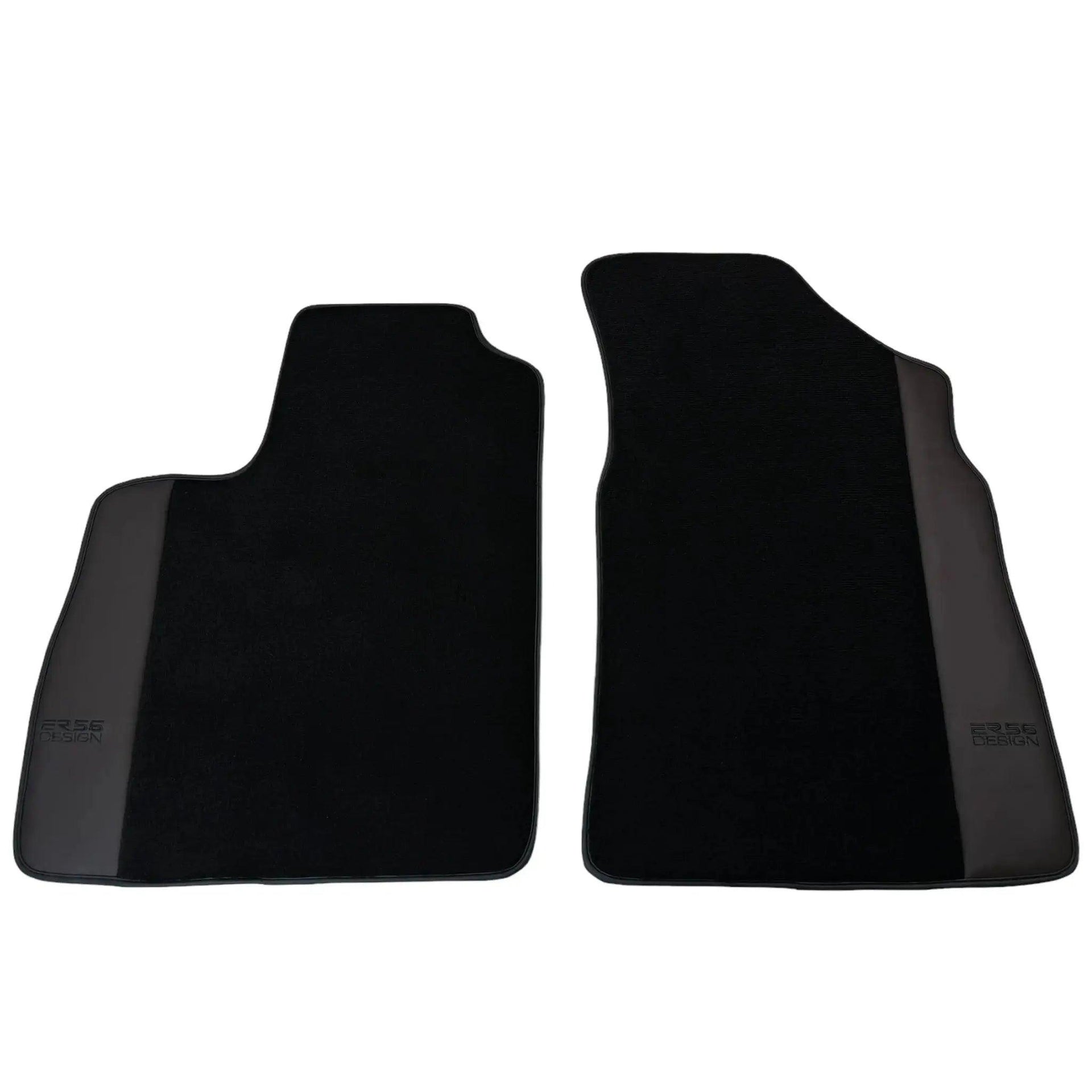 Black Floor Mats for Bentley Continental GTC (2006–2011) with Dark Brown Leather | ER56 Design - AutoWin