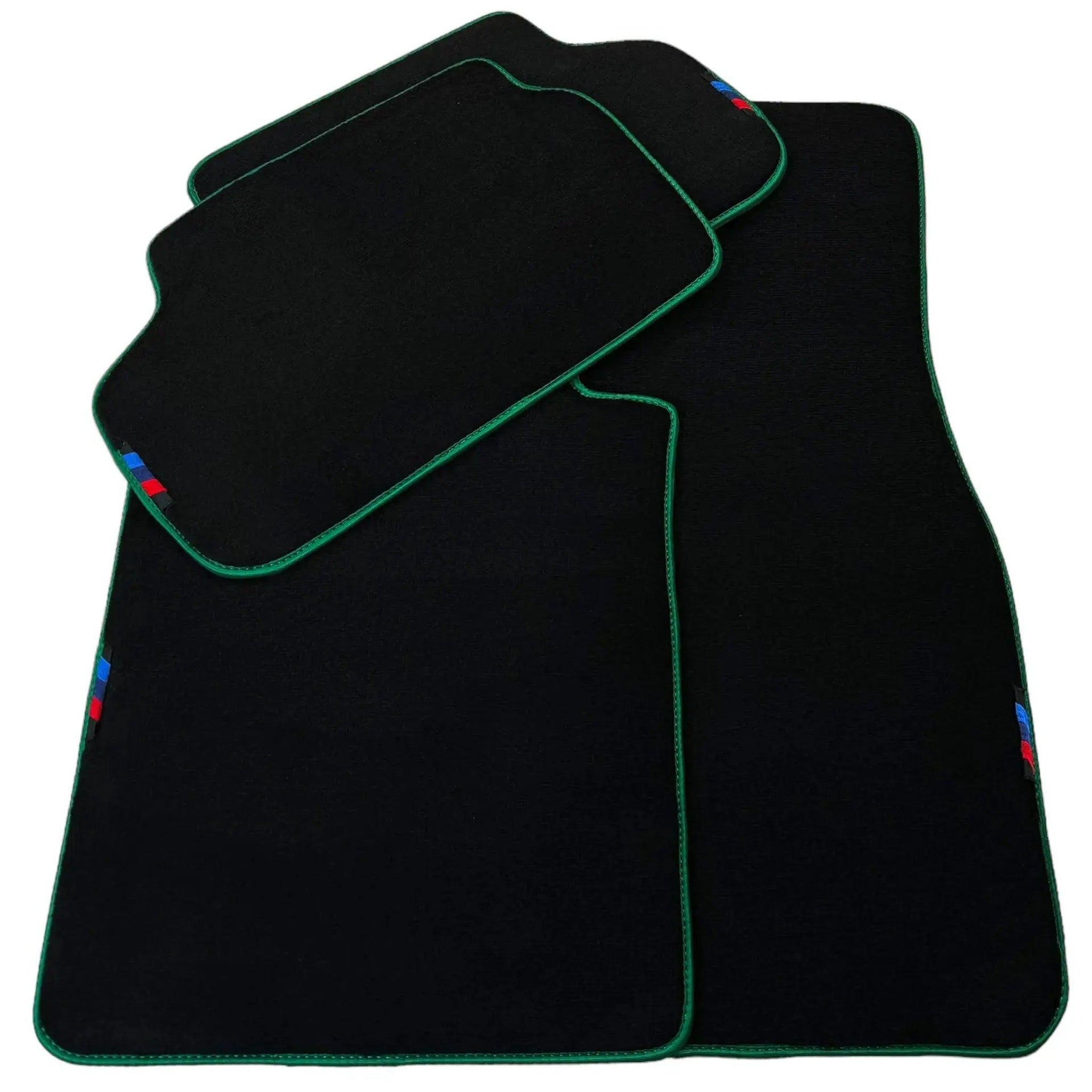 Black Floor Mats For BMW 3 Series F34 GT 2013-2020 | Green Trim - AutoWin