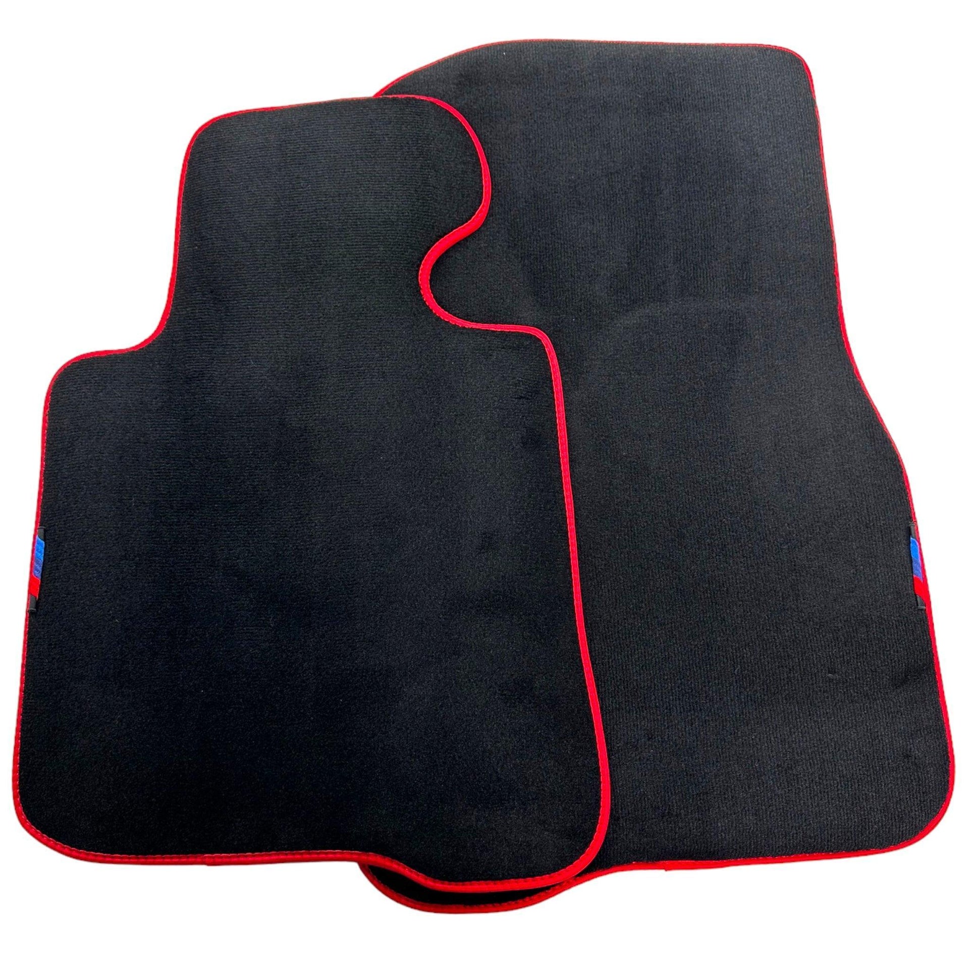 Black Floor Mats For BMW 4 Series F32 With M Package | Red Trim - AutoWin