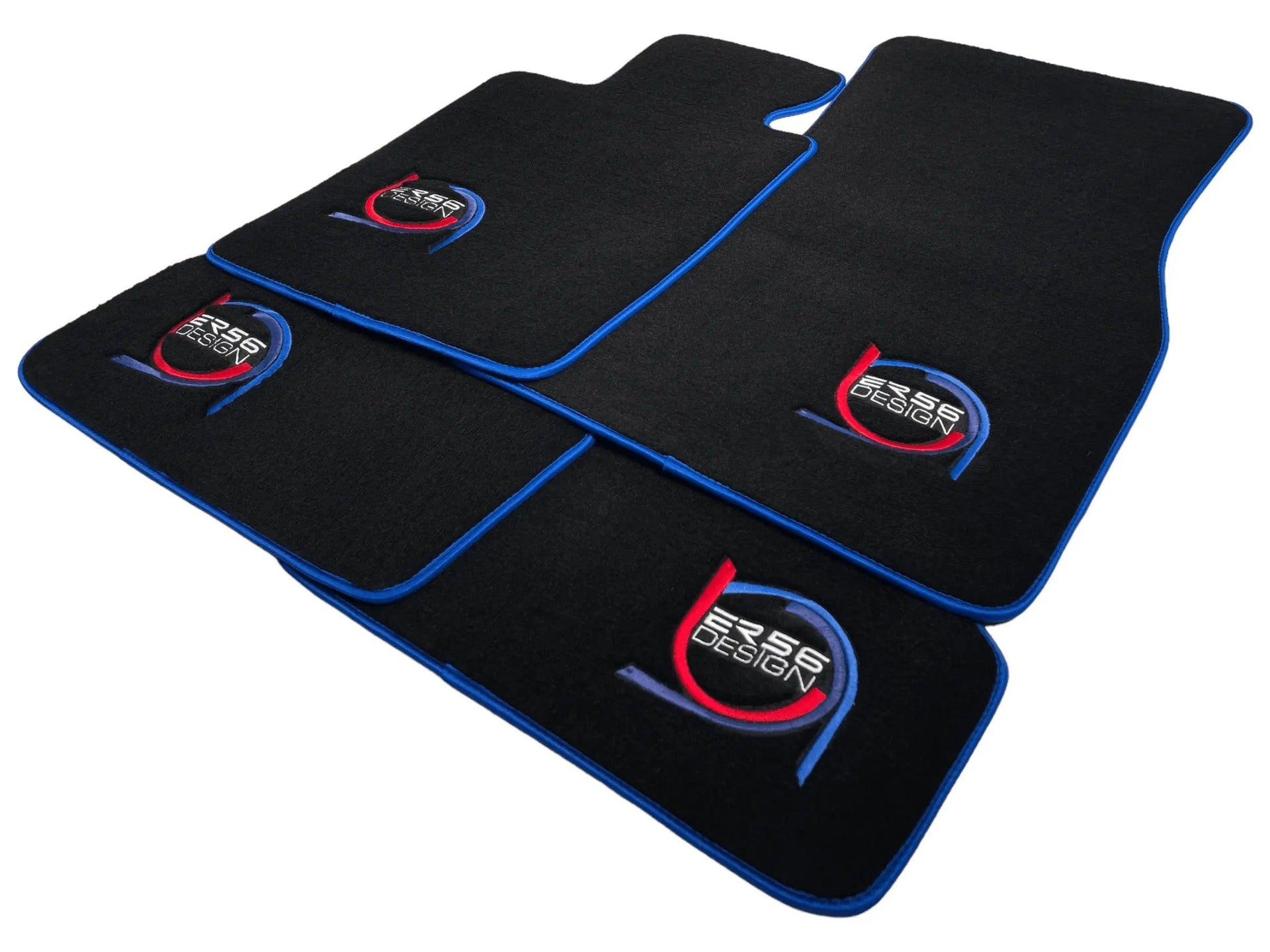 Black Floor Mats For BMW M3 G80 ER56 Design Limited Edition Blue Trim - AutoWin