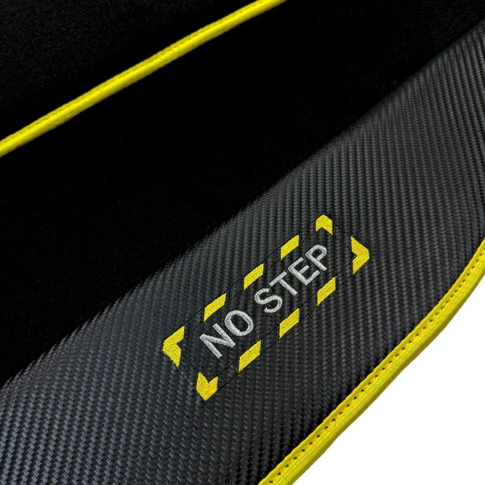 Black Floor Mats For BMW X5 Series E53 | Fighter Jet Edition | Yellow Trim - AutoWin