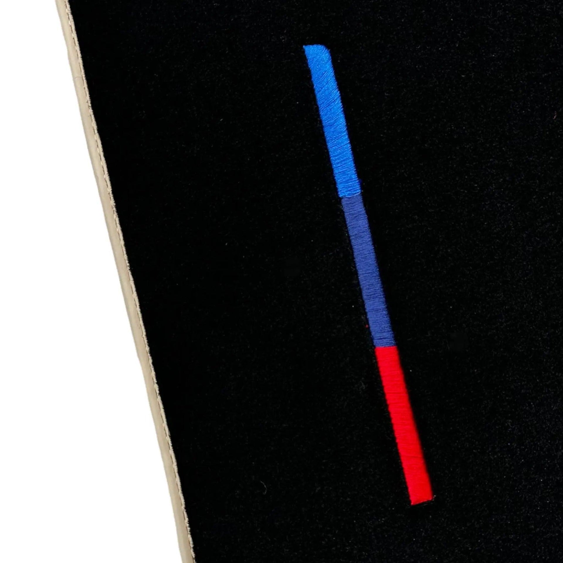 Black Floor Mats For BMW Z4 Series E89 With Color Stripes and Beige Trim Tailored Set Perfect Fit - AutoWin