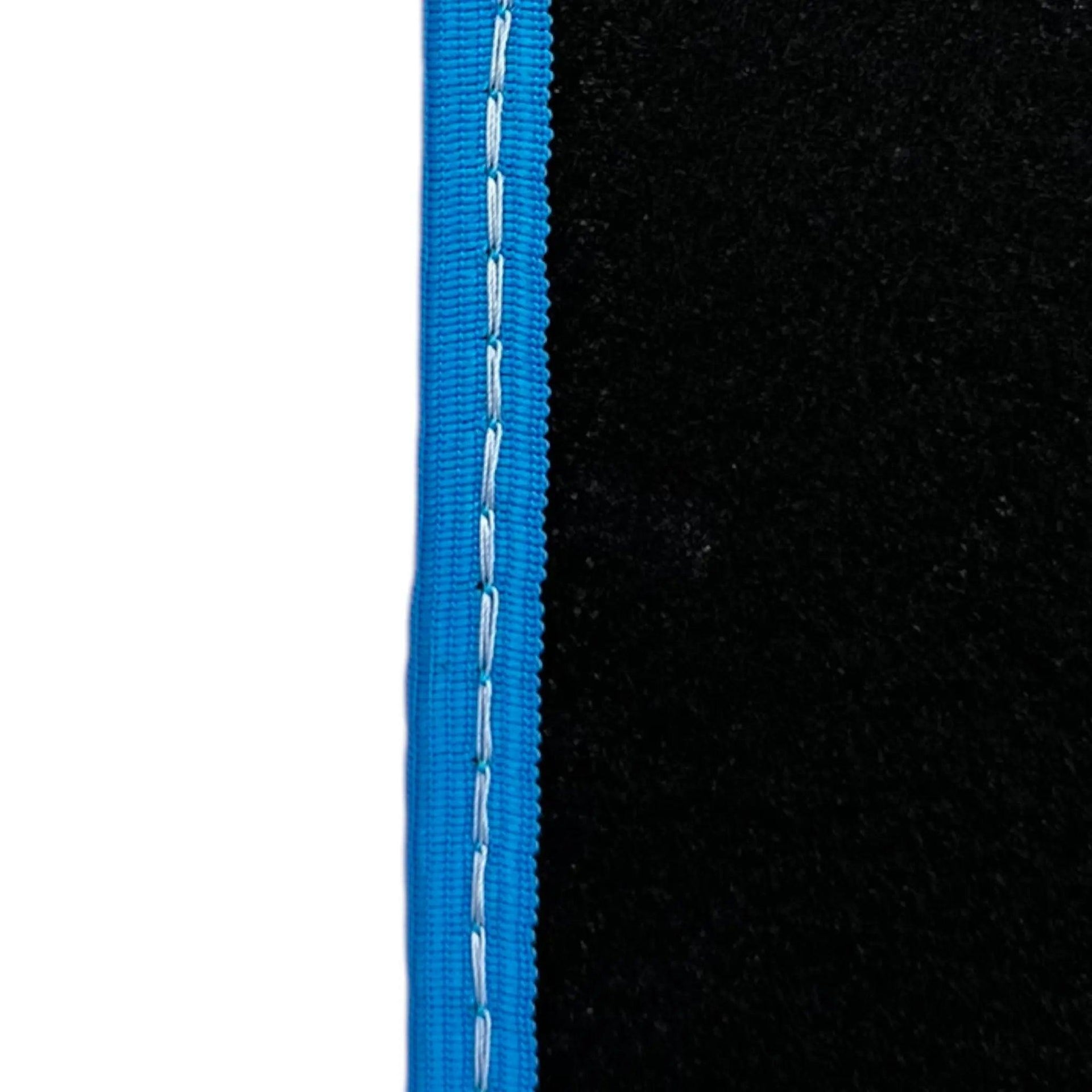 Black Floor Mats For Chevrolet Corvette C8 (2020-2024) with Blue Trim - AutoWin