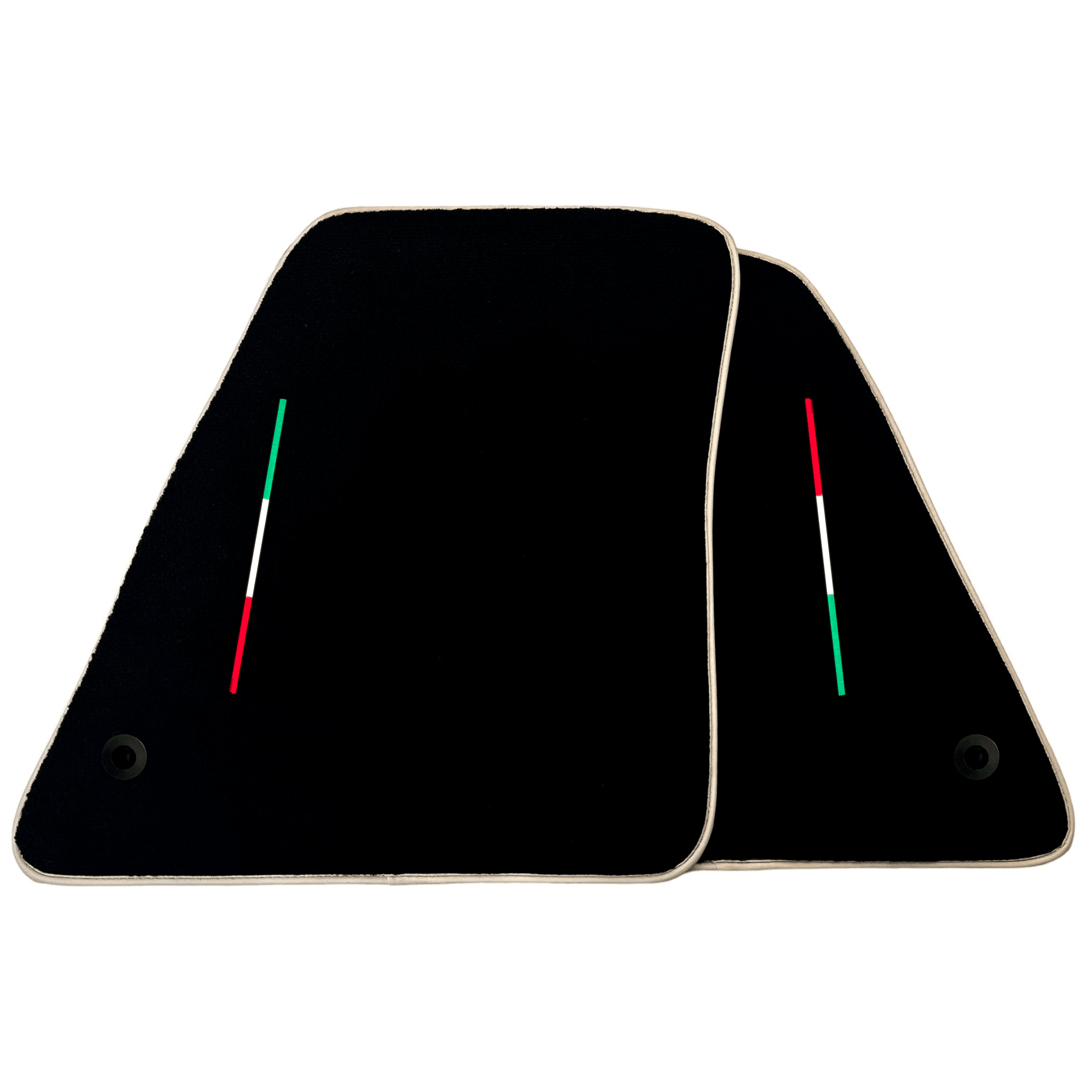 Black Floor Mats for Ferrari SF90 Stradale (2019-2024) with Beige Trim - AutoWin