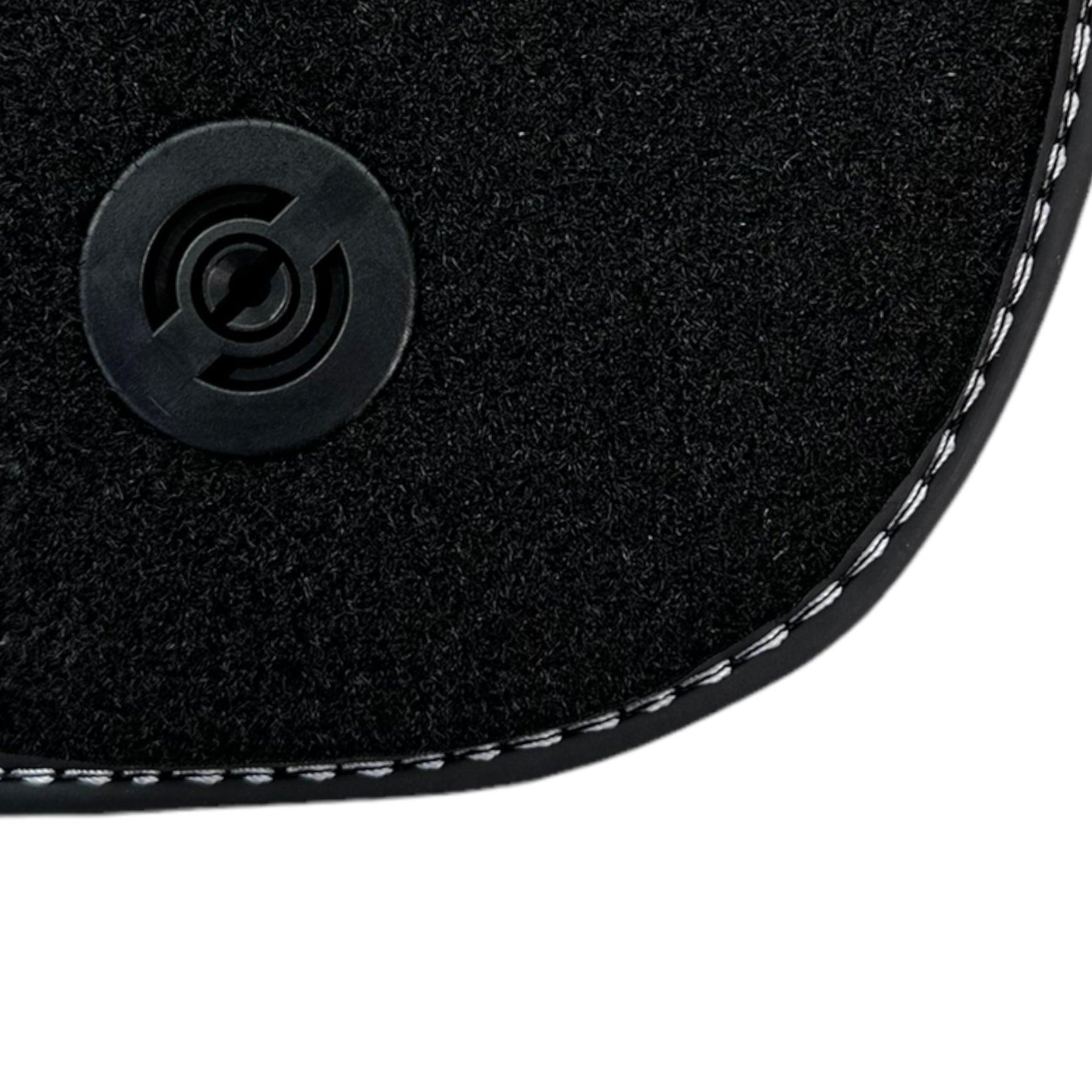 Black Floor Mats for Ferrari F12 TRS (2014) with Leather - AutoWin