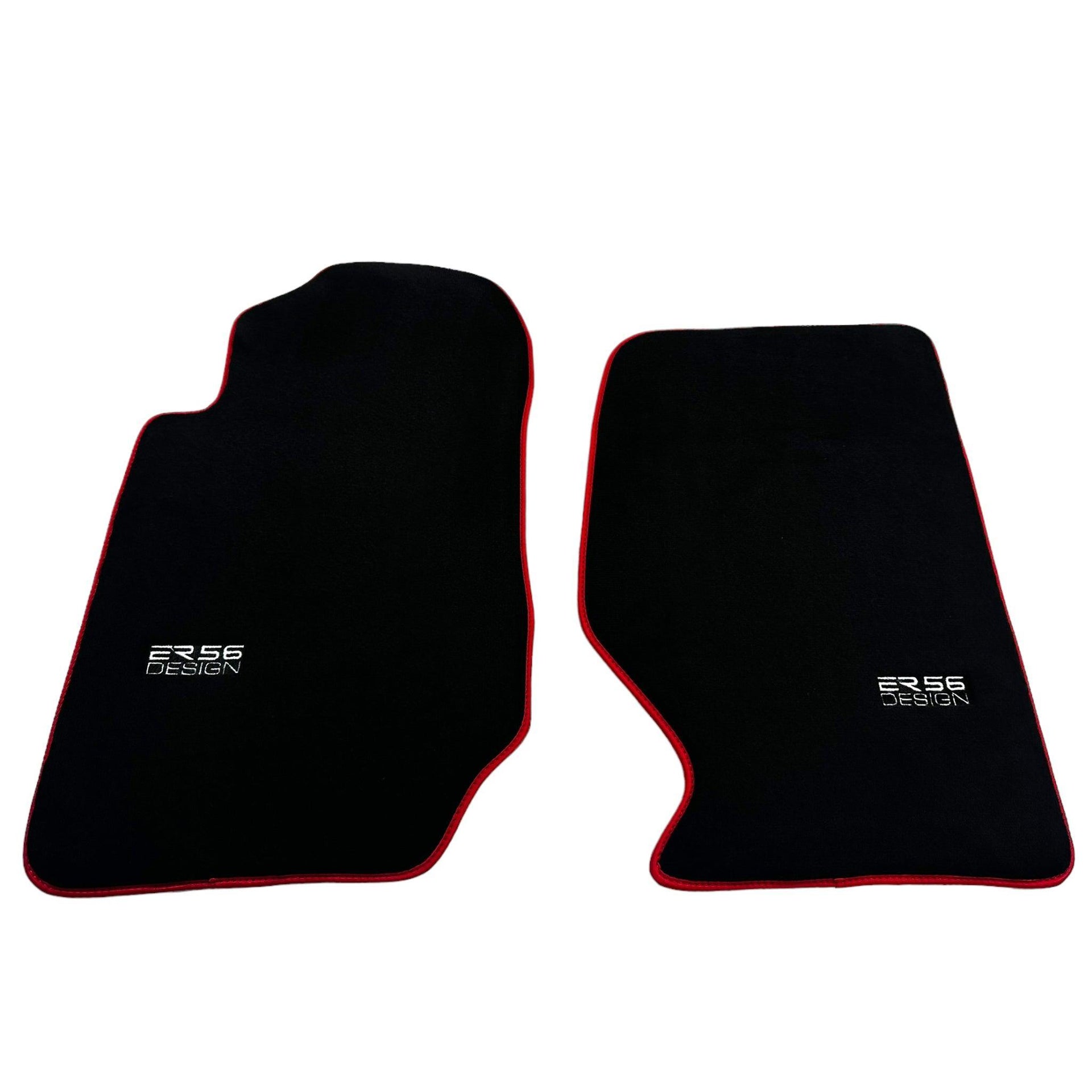 Black Floor Mats For Kia Sportage (1994-2002) ER56 Design | Red Trim - AutoWin