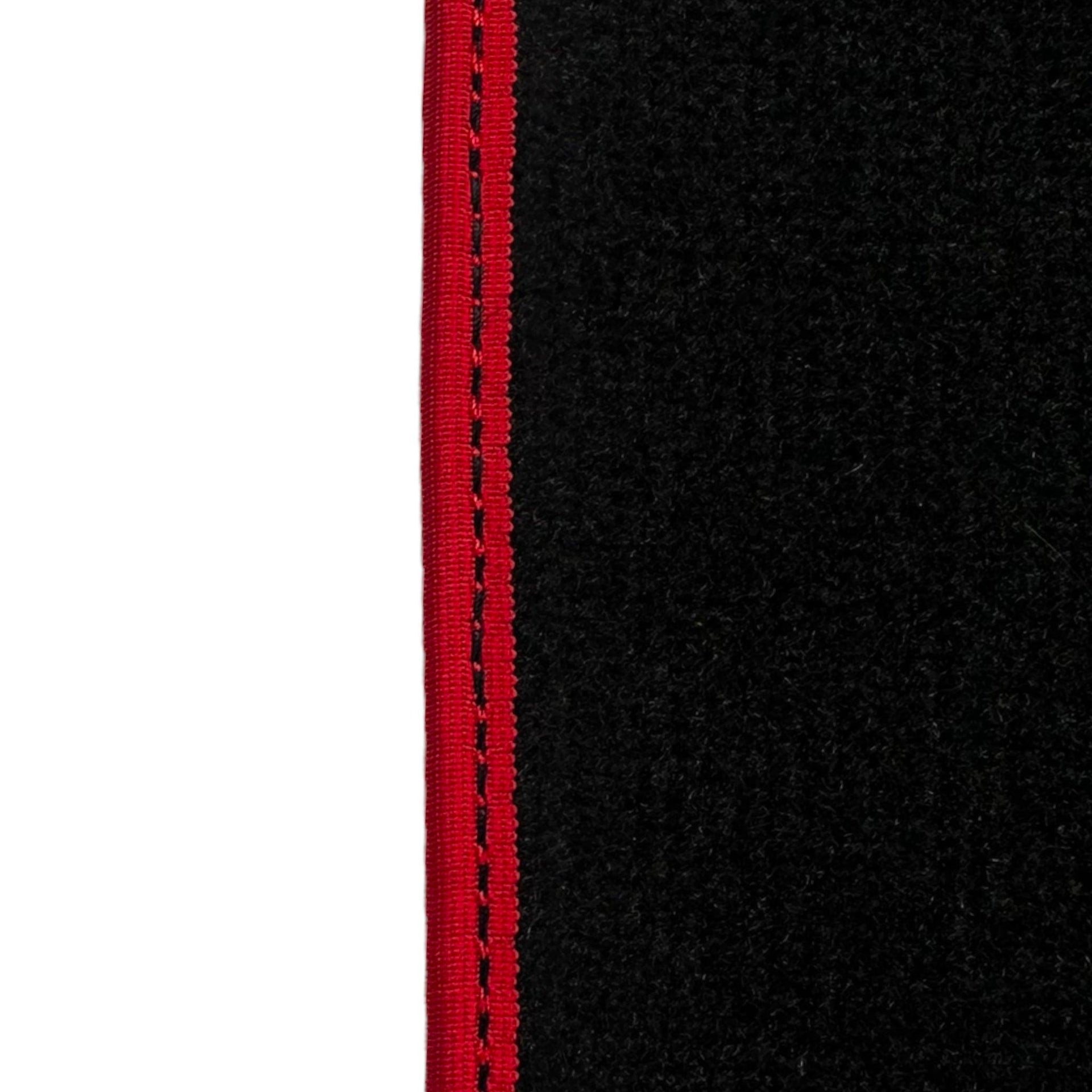 Black Floor Mats For Kia Sportage (1994-2002) ER56 Design | Red Trim - AutoWin