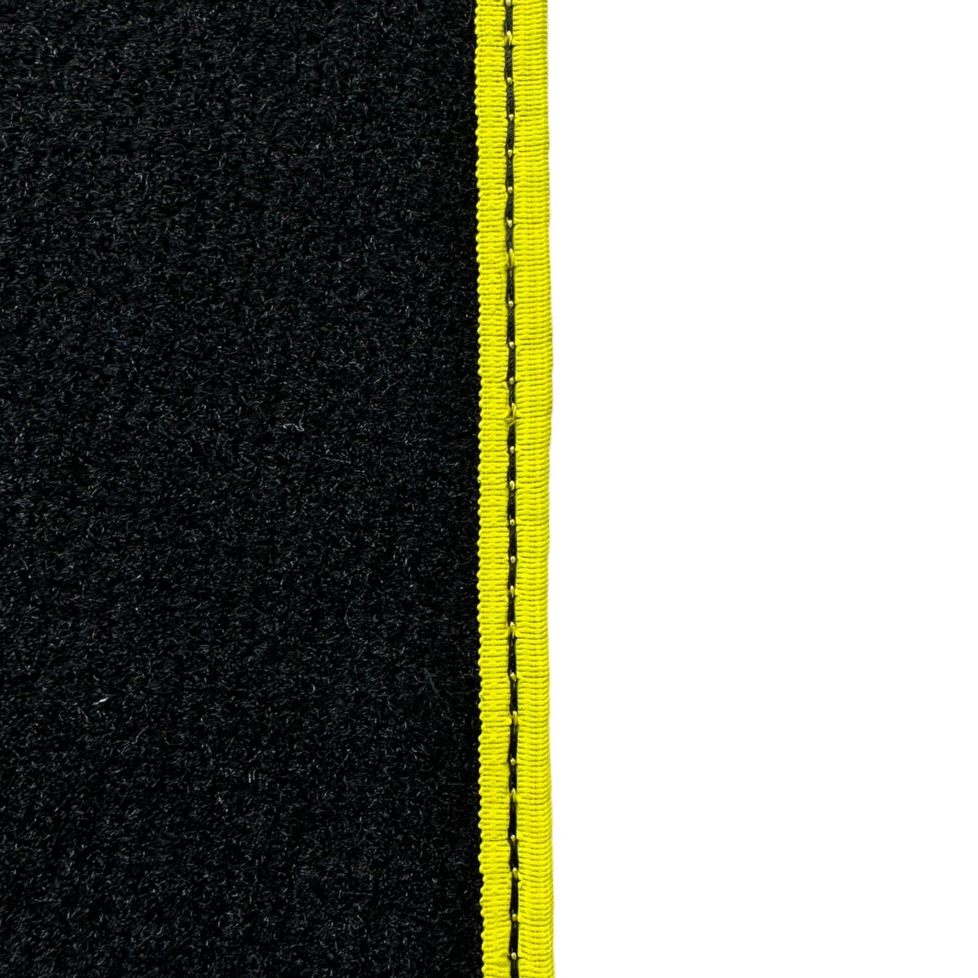 Black Floor Mats for McLaren 600 LT (2018-2020) With Yellow Trim - AutoWin