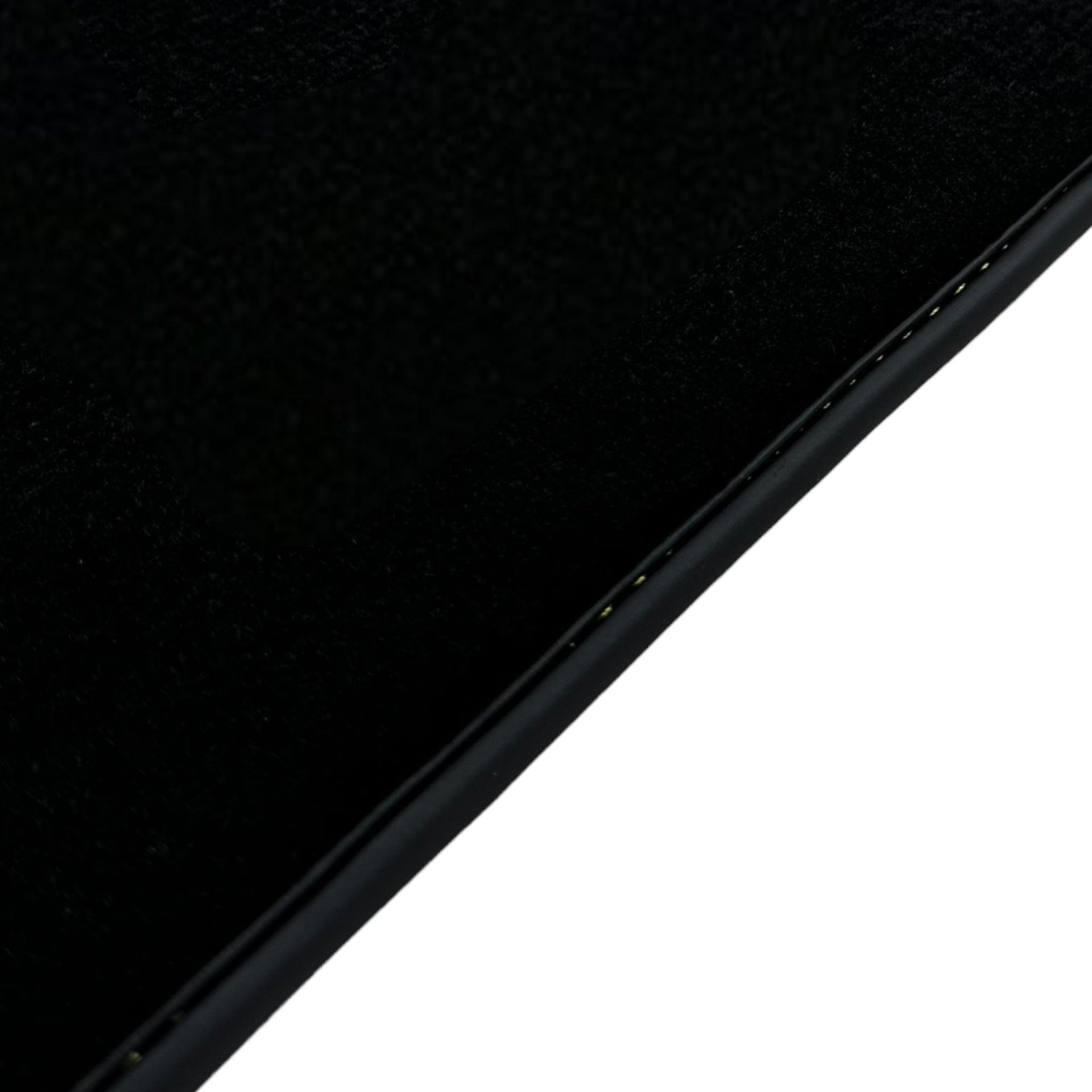 Black Floor Mats For McLaren 720S Year 2017-2021 With Yellow Leather - AutoWin