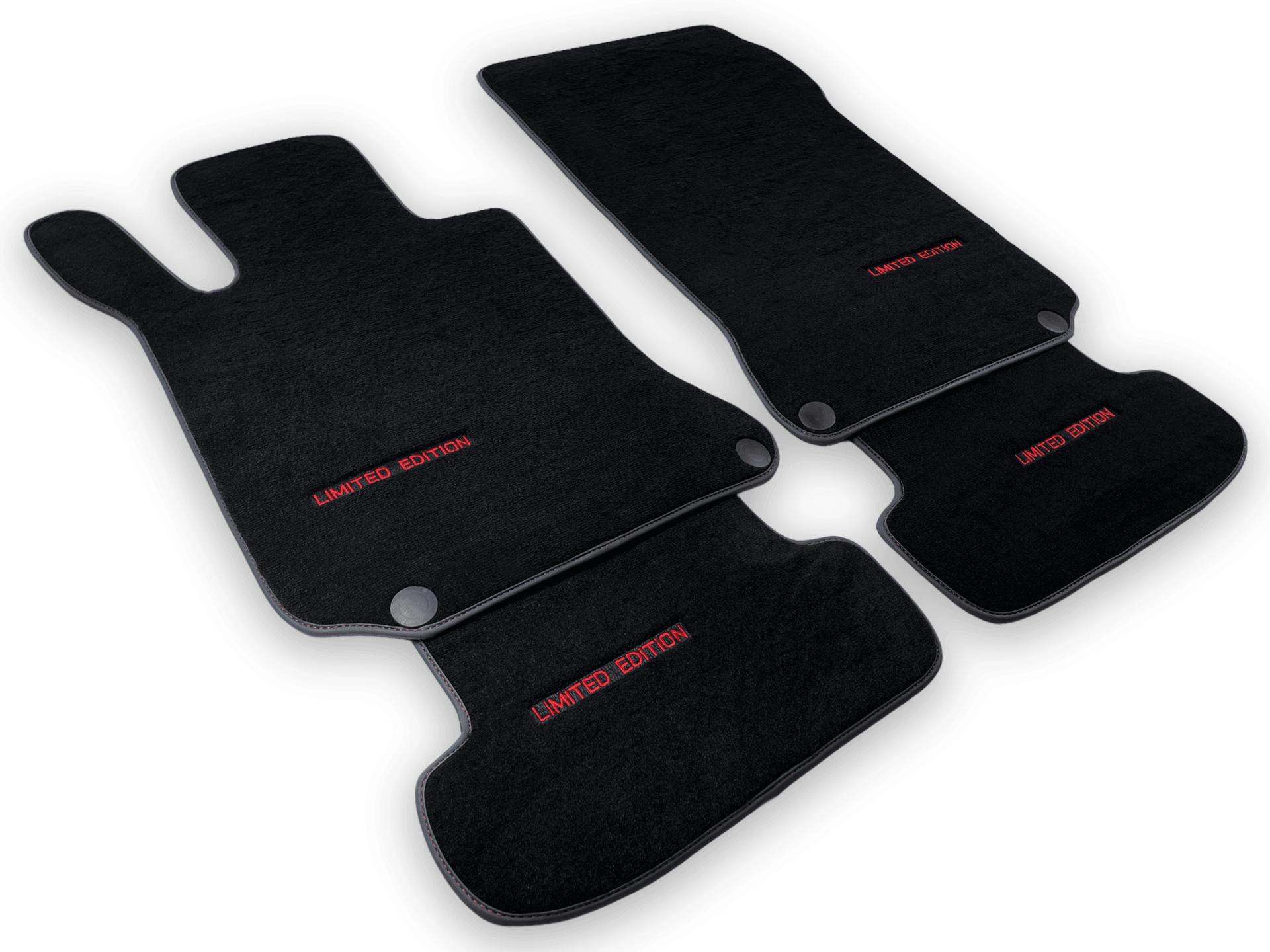 Black Floor Mats For Mercedes Benz C-Class A205 Convertible Facelift (2018-2023) | Limited Edition - AutoWin