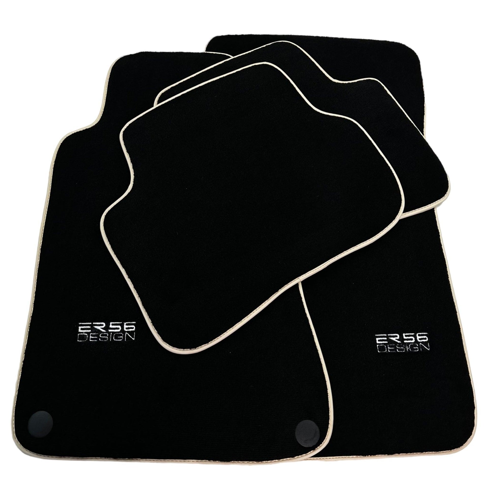Black Floor Mats For Mercedes Benz C-Class W203 (2000-2007) ER56 Design - AutoWin