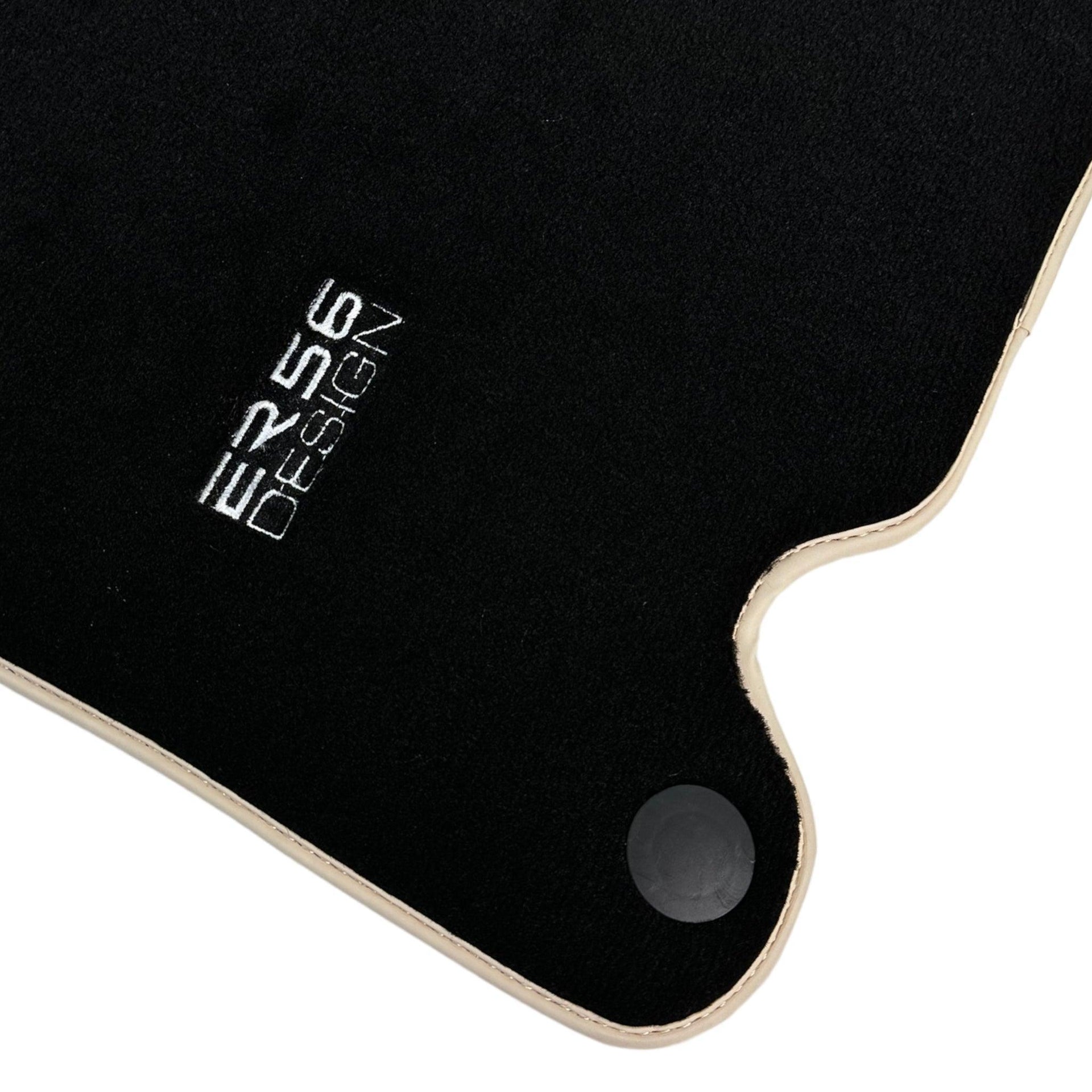Black Floor Mats For Mercedes-Benz SL-Class R230 (2001-2012) Beige Trim | ER56 Design - AutoWin