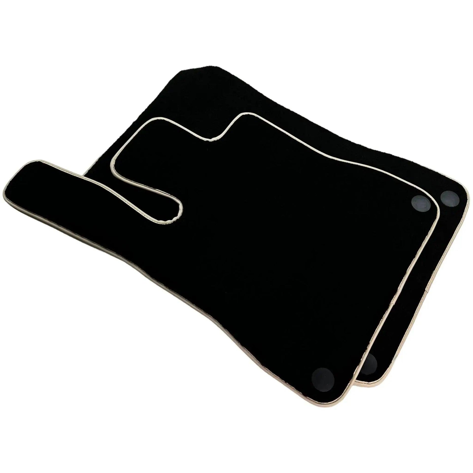 Black Floor Mats For Mercedes-Benz SLK-Class R170 (1996-1998) Beige Trim - AutoWin