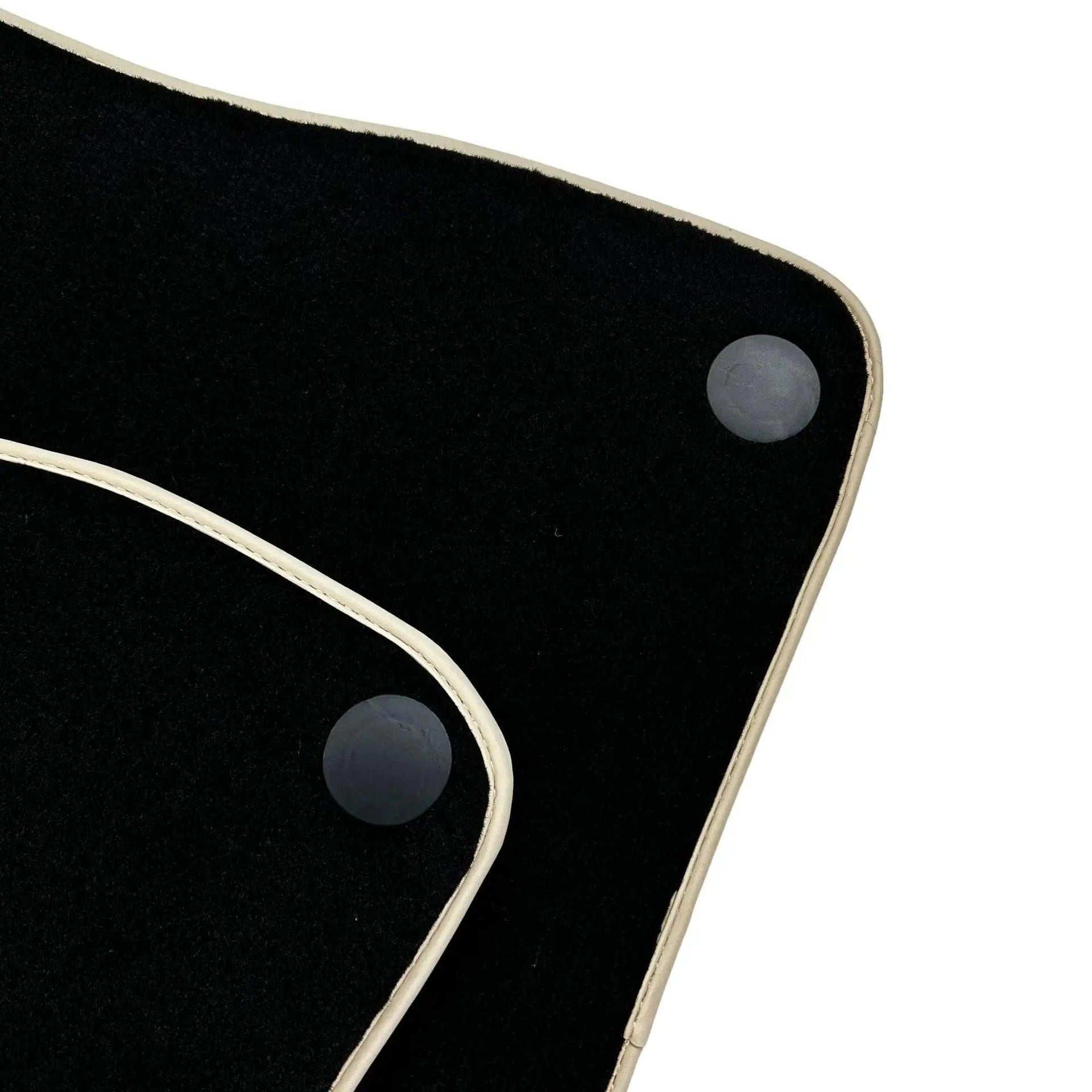 Black Floor Mats For Mercedes-Benz SLK-Class R170 (1998-2000) Beige Trim - AutoWin