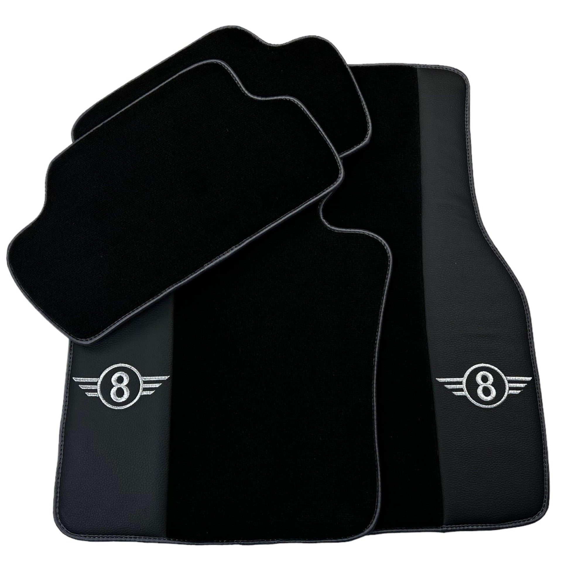 Black Floor Mats for Mini Cooper / One R53 (2001-2007) Cooper S with Leather | Gray Trim - AutoWin