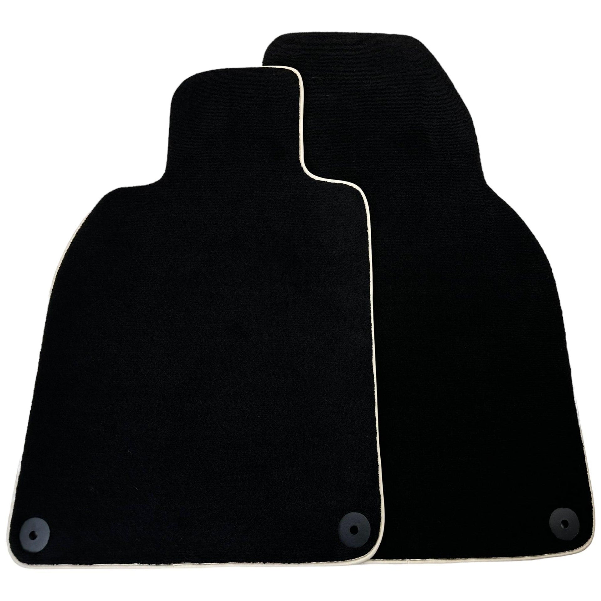Black Floor Mats for Porsche Cayenne (2018-2023) | Beige Trim - AutoWin