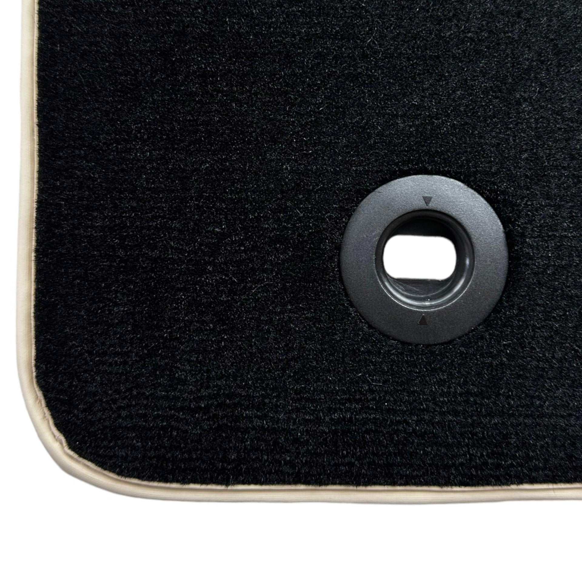 Black Floor Mats for Toyota Camry (2017-2023) Beige Trim - AutoWin