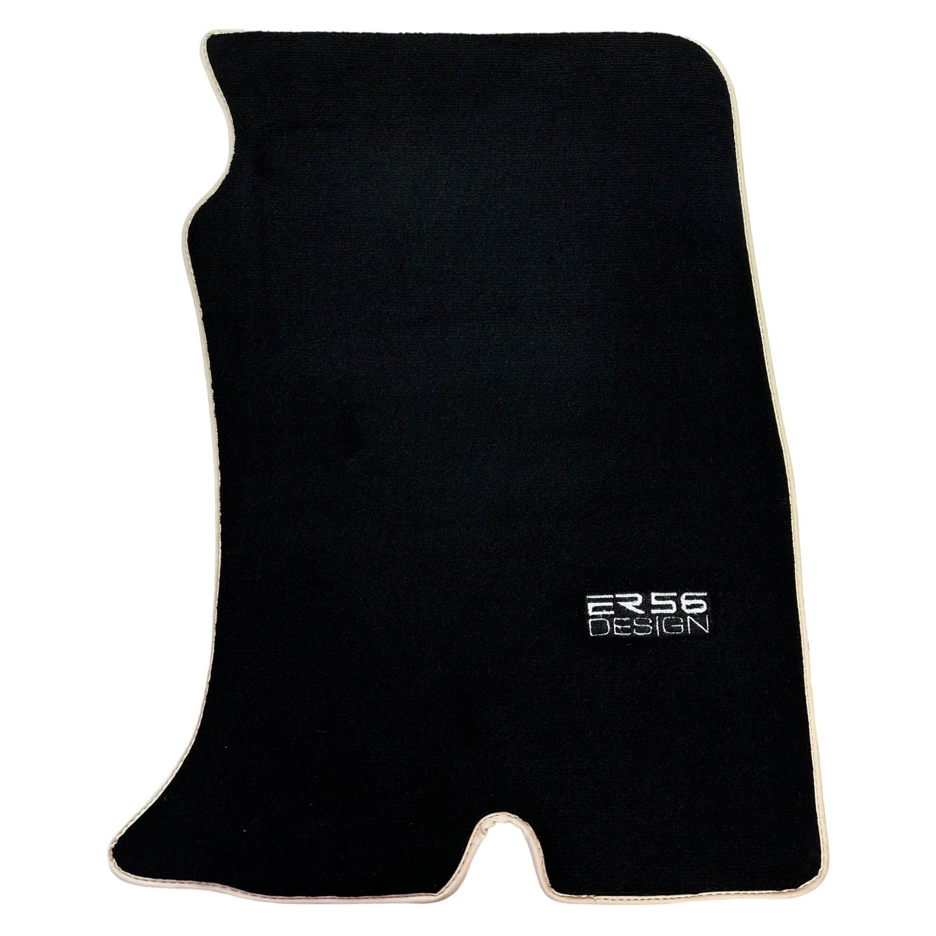 Black Floor Mats For Toyota Land Cruiser 120 (2002-2009) Beige Trim | ER56 Design - AutoWin