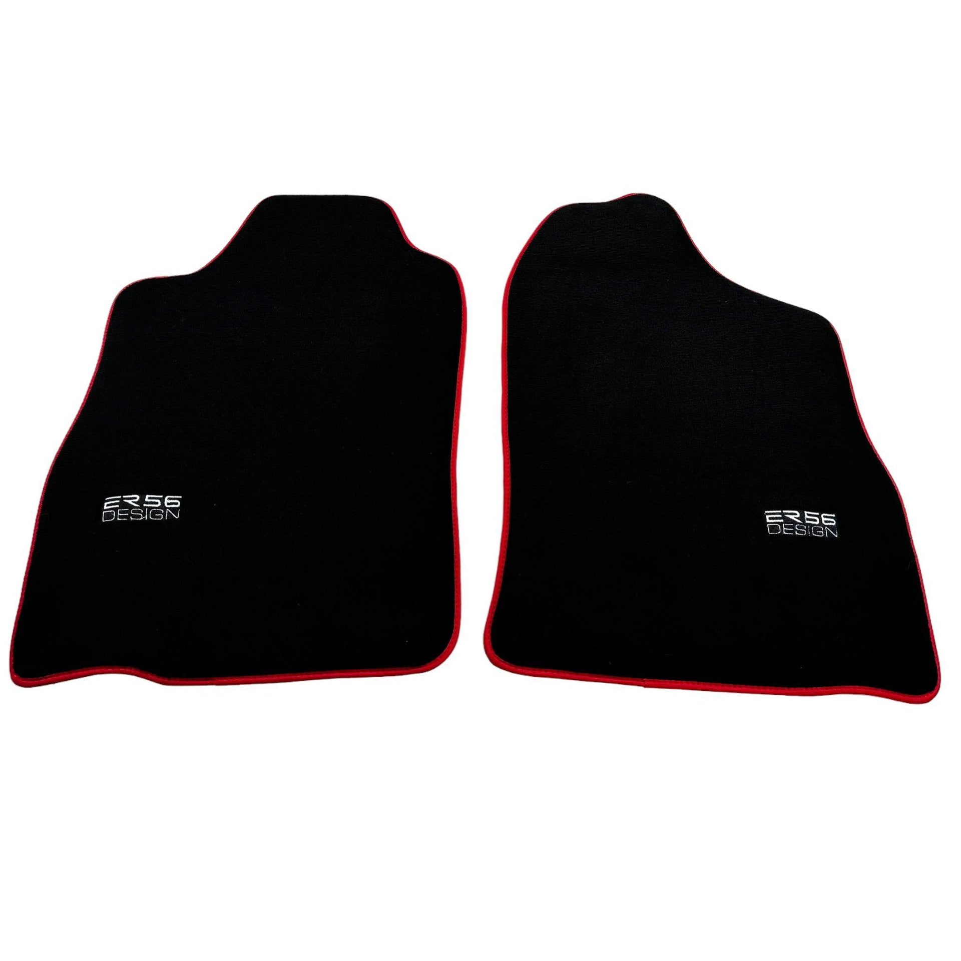 Black Floor Mats For Toyota Land Cruiser 90 (1997-2003) Red Trim | ER56 Design - AutoWin