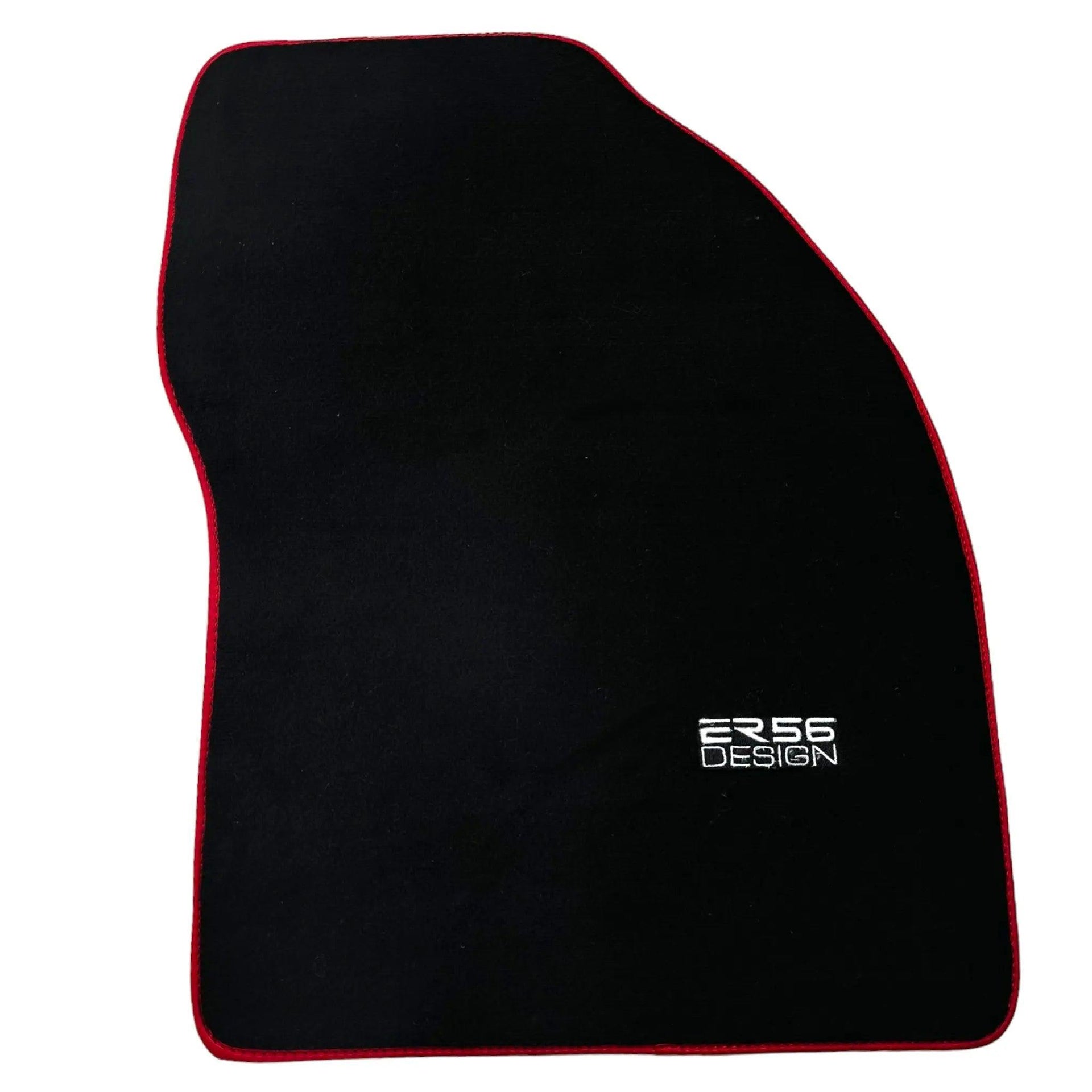 Black Floor Mats for Toyota Prius (2009-2012) ER56 Design with Red Trim - AutoWin