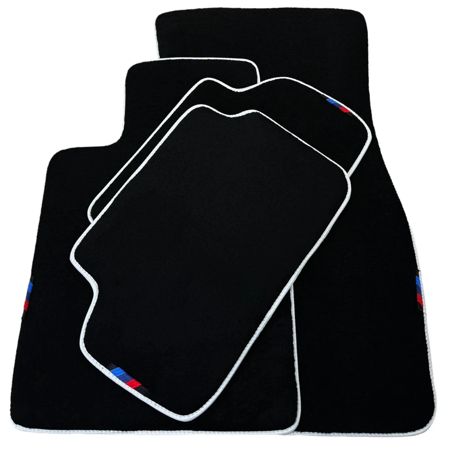 Black Mats For BMW 8 Series E31 2-door Coupe | White Trim - AutoWin