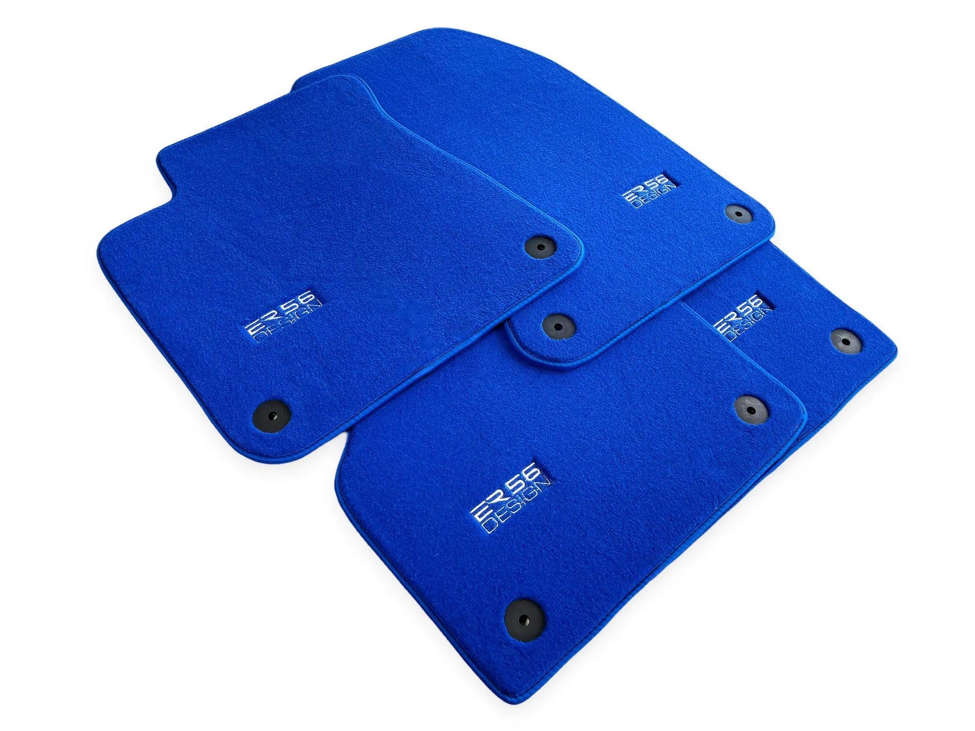 Blue Floor Mats for Audi Q7 4M (2019-2023) | ER56 Design - AutoWin