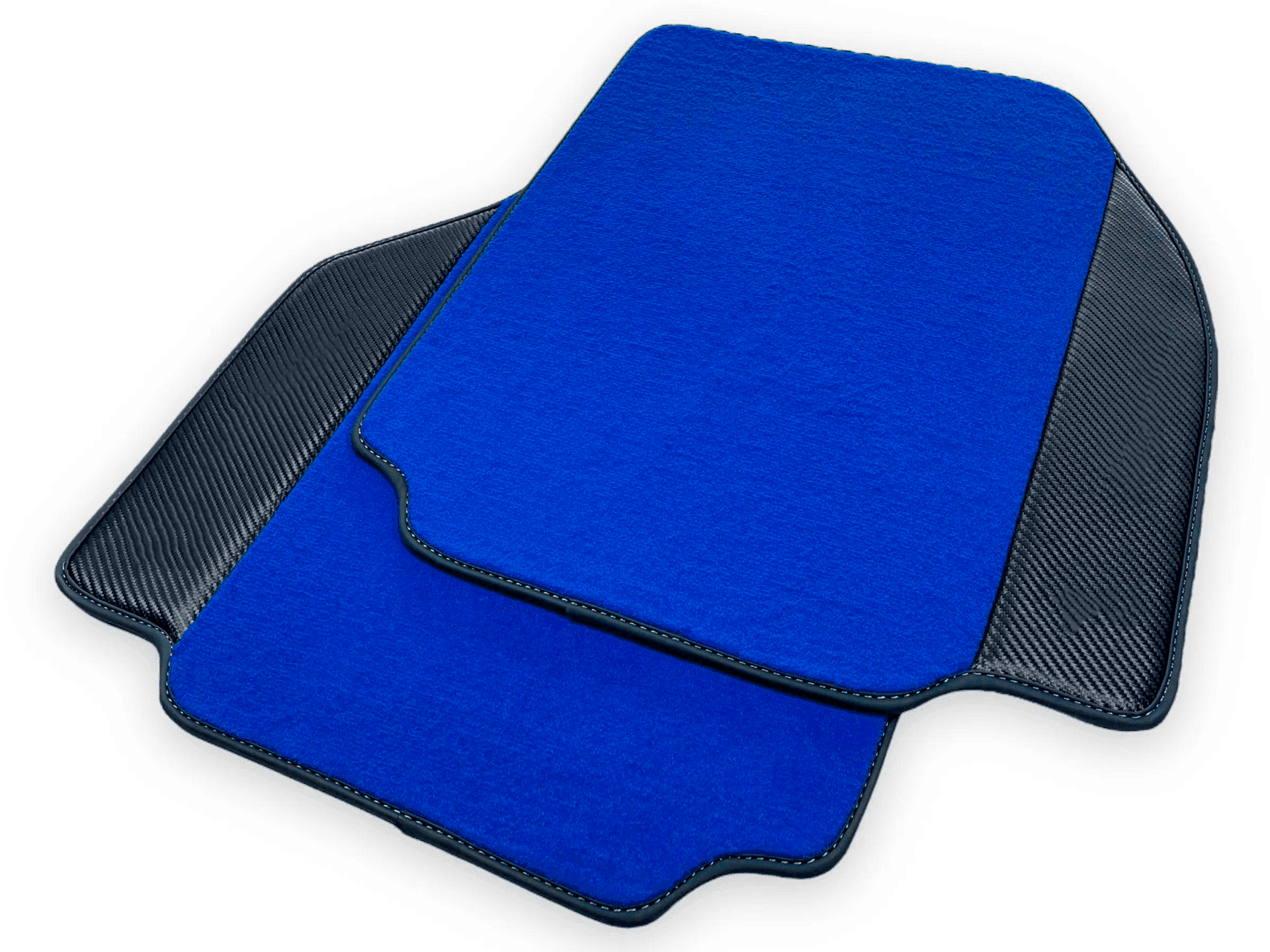 Blue Floor Mats For Ferrari 458 Speciale 2012-2015 Carbon Fiber Leather