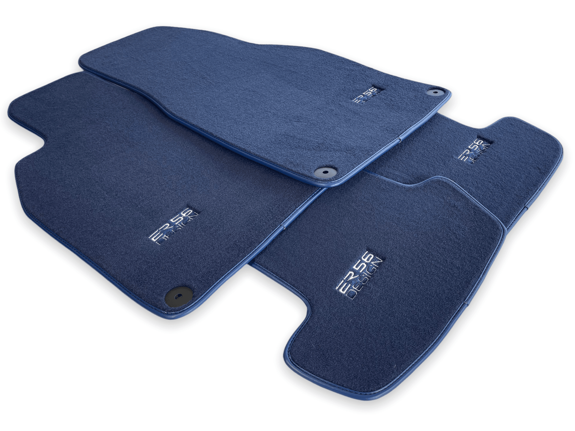 Dark Blue Floor Mats for Porsche Panamera (2017-2023) | ER56 Design - AutoWin