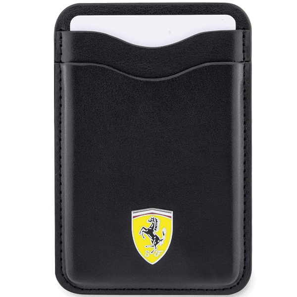 Ferrari Black Cadslot Wallet - Magnetic Wallet for Apple Phones - AutoWin