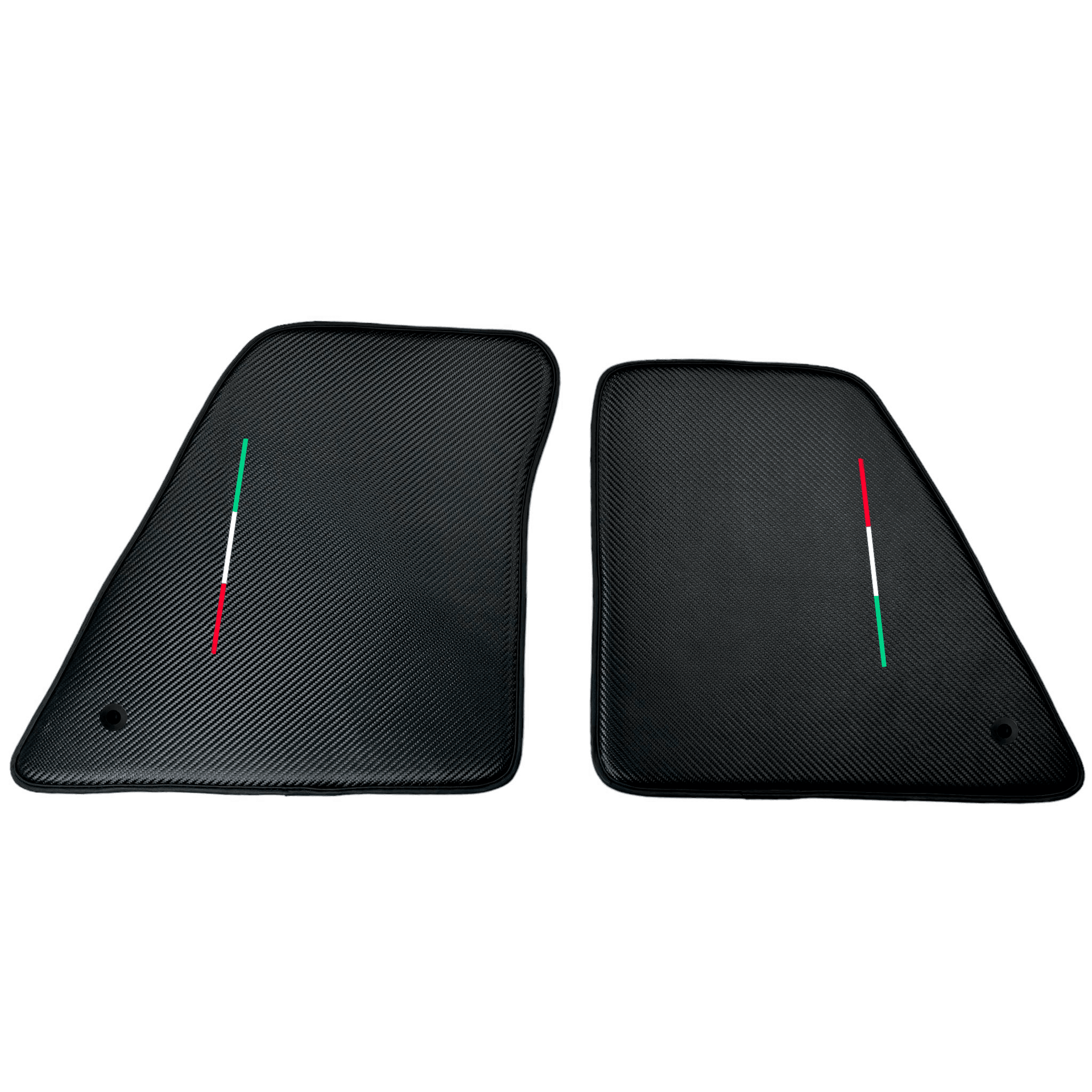 Floor Mats for Ferrari SF90 Stradale (2019-2024) Made From Carbon Fiber Leather - AutoWin