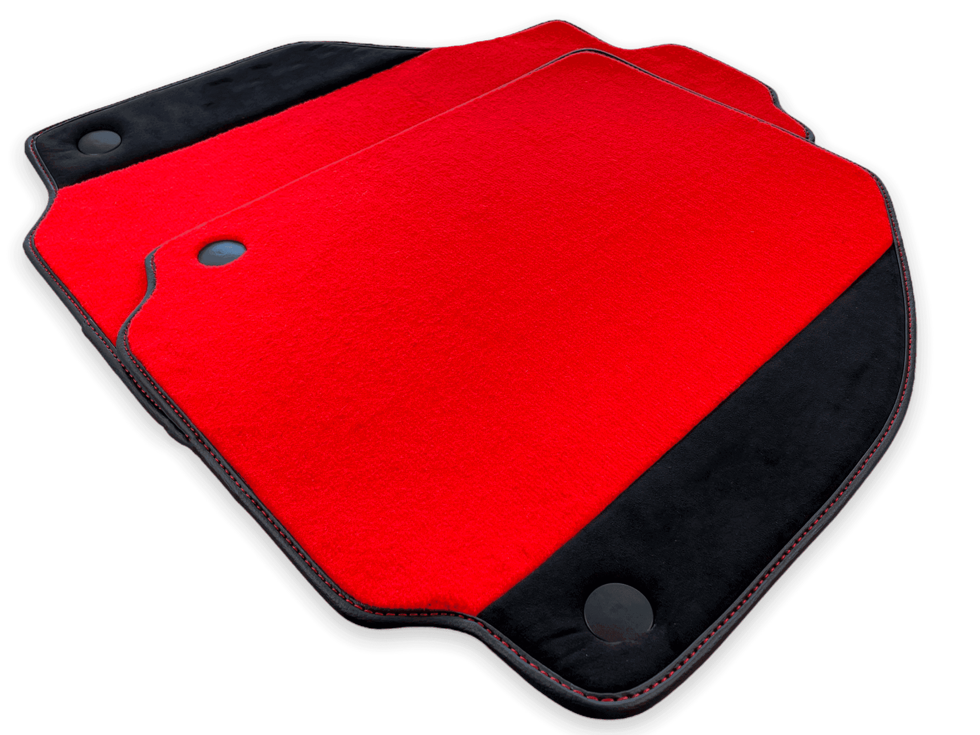 Floor Mats For Ferrari 458 Speciale (2012-2015) Red Carpet And Alcantara Leather - AutoWin