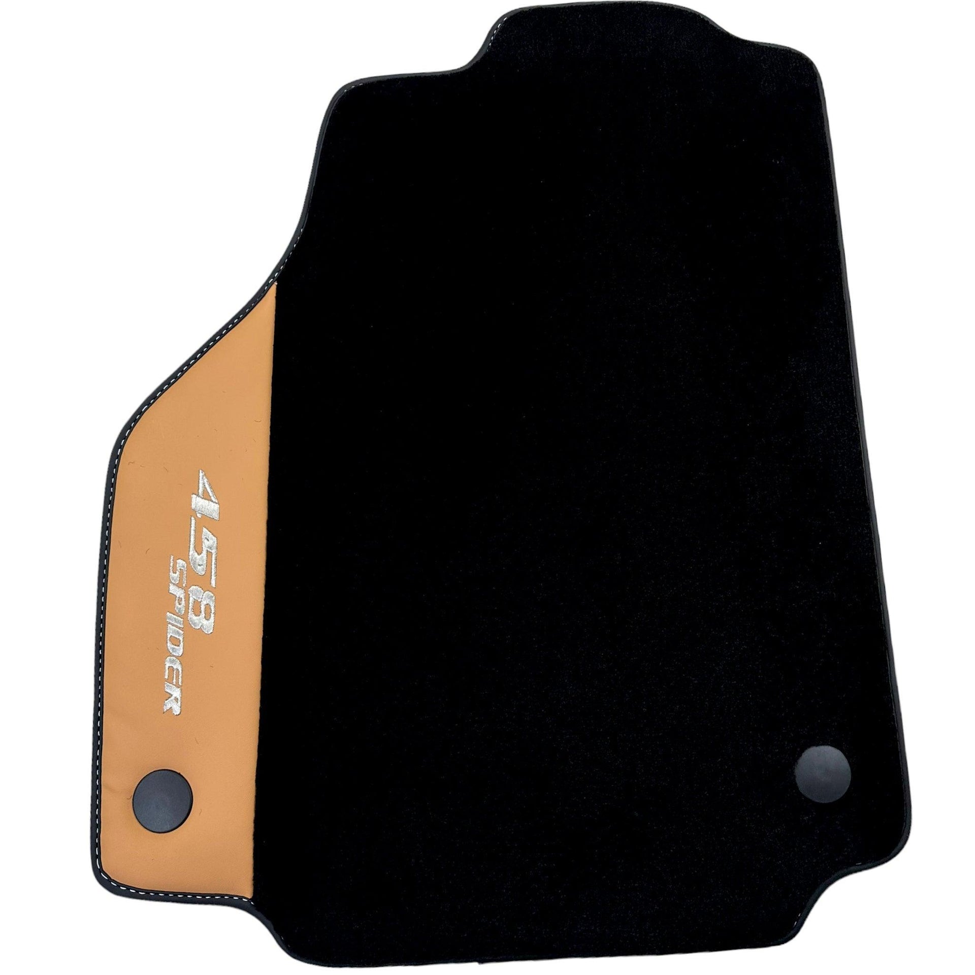 Floor Mats for Ferrari 458 Spider (2012-2015) with Beige Tradizione Nappa Leather - AutoWin