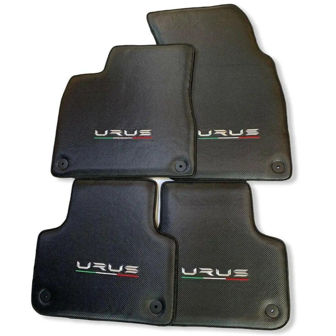 Floor Mats For Lamborghini Urus Made From Carbon Fiber Leather - AutoWin