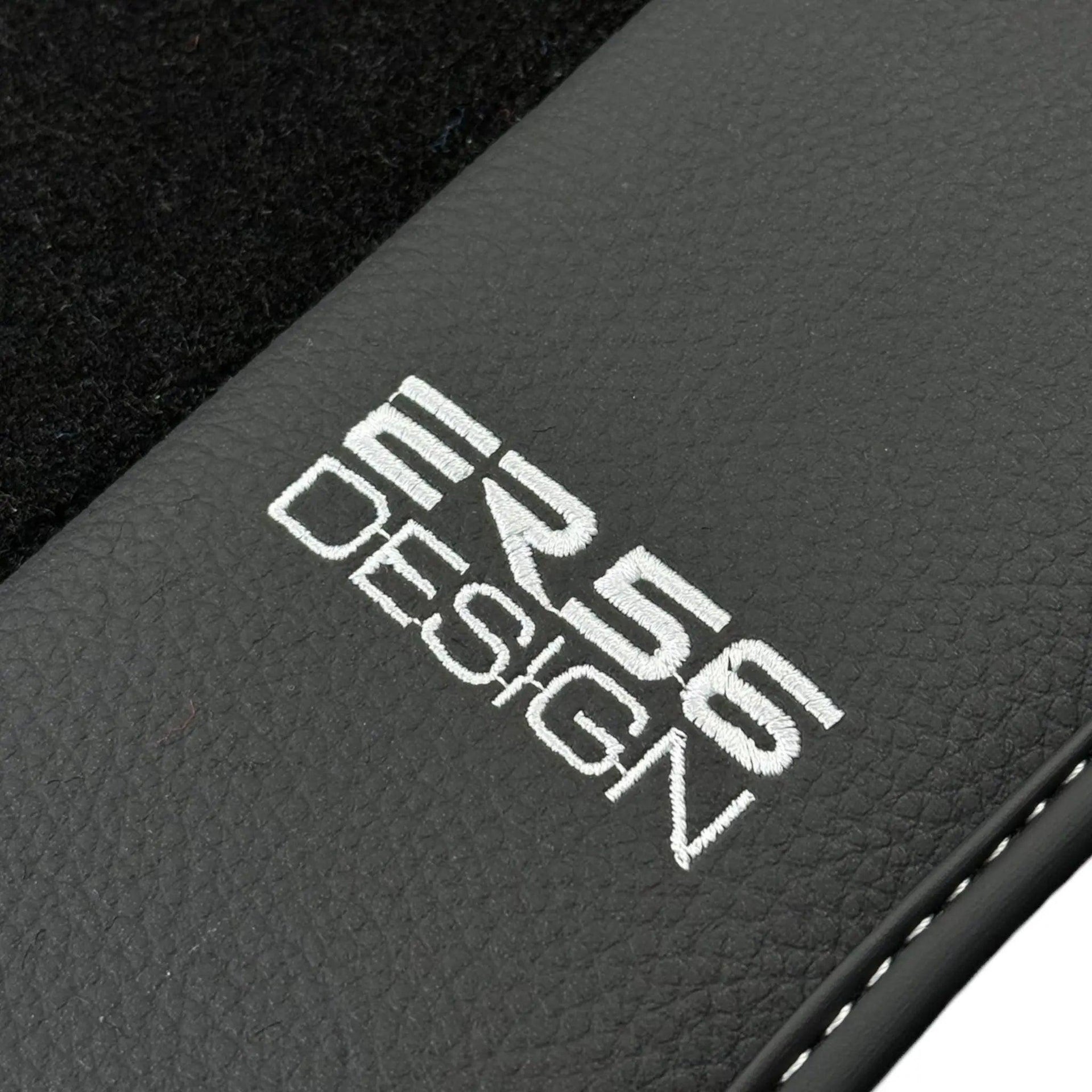 Floor Mats for Tesla Model X - 7 Seats (2016-2024) Black Tailored Carpets ER56 Design - AutoWin