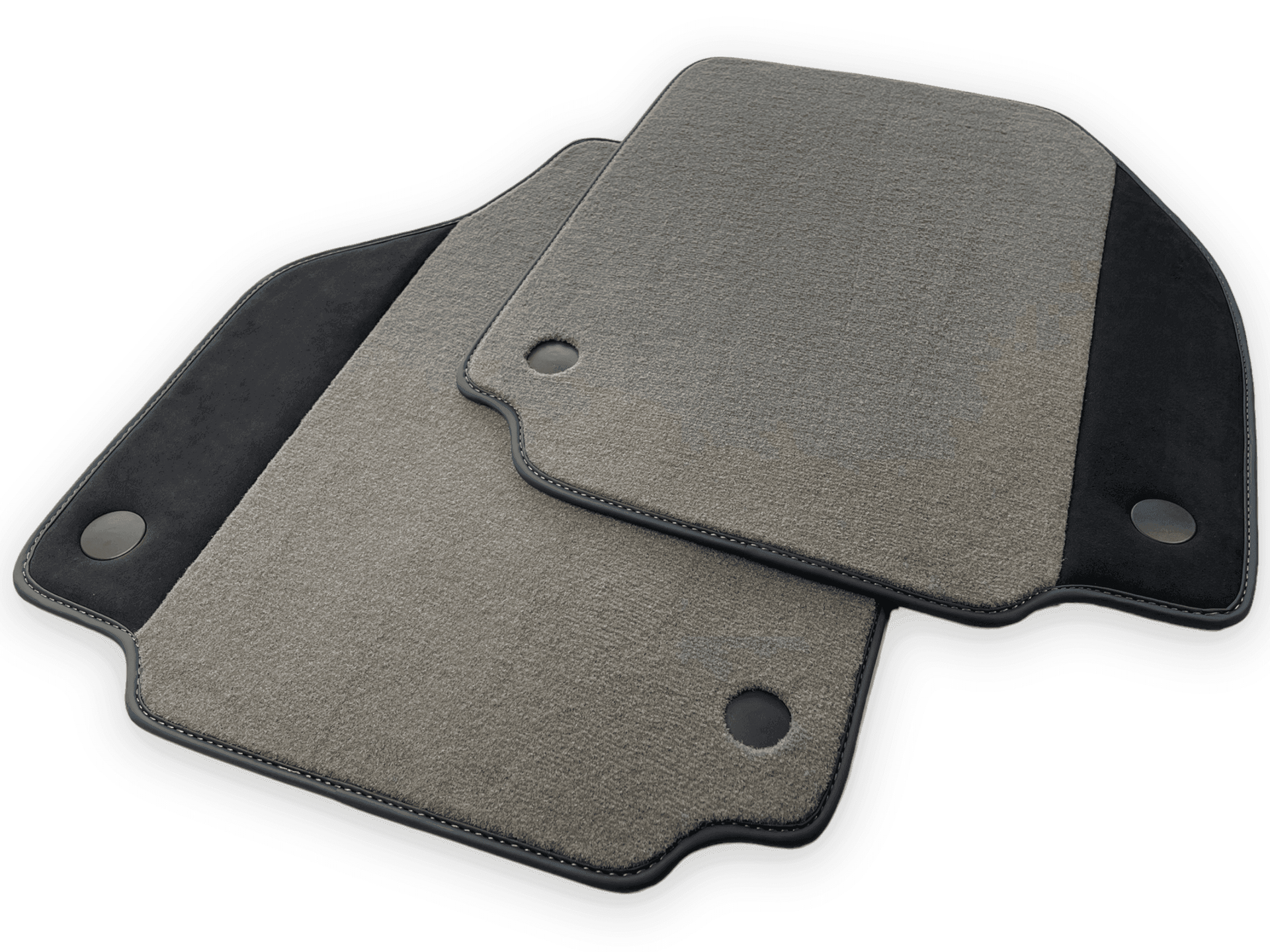 Gray Floor Mats For Ferrari 488 Spider (2016-2022) Carpets With Alcantara Leather - AutoWin