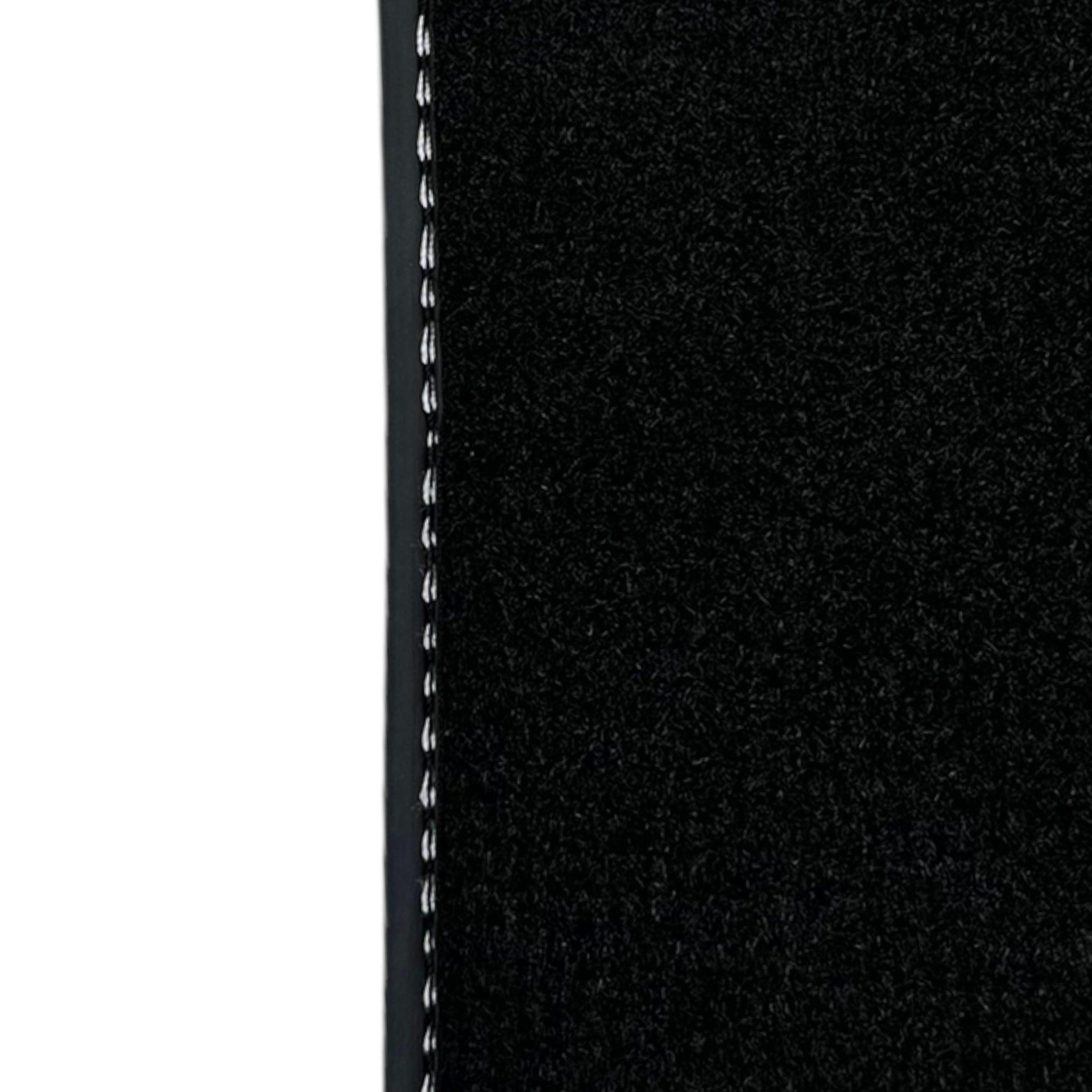 Leather Floor Mats for Ferrari 458 Spider (2012-2015) with White Sewing ER56 Design - AutoWin