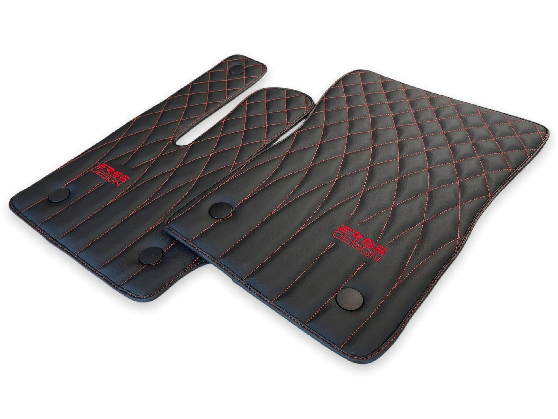 Leather Floor Mats For Mercedes-Benz G Class W461 (1979-2008) ER56 Design - AutoWin