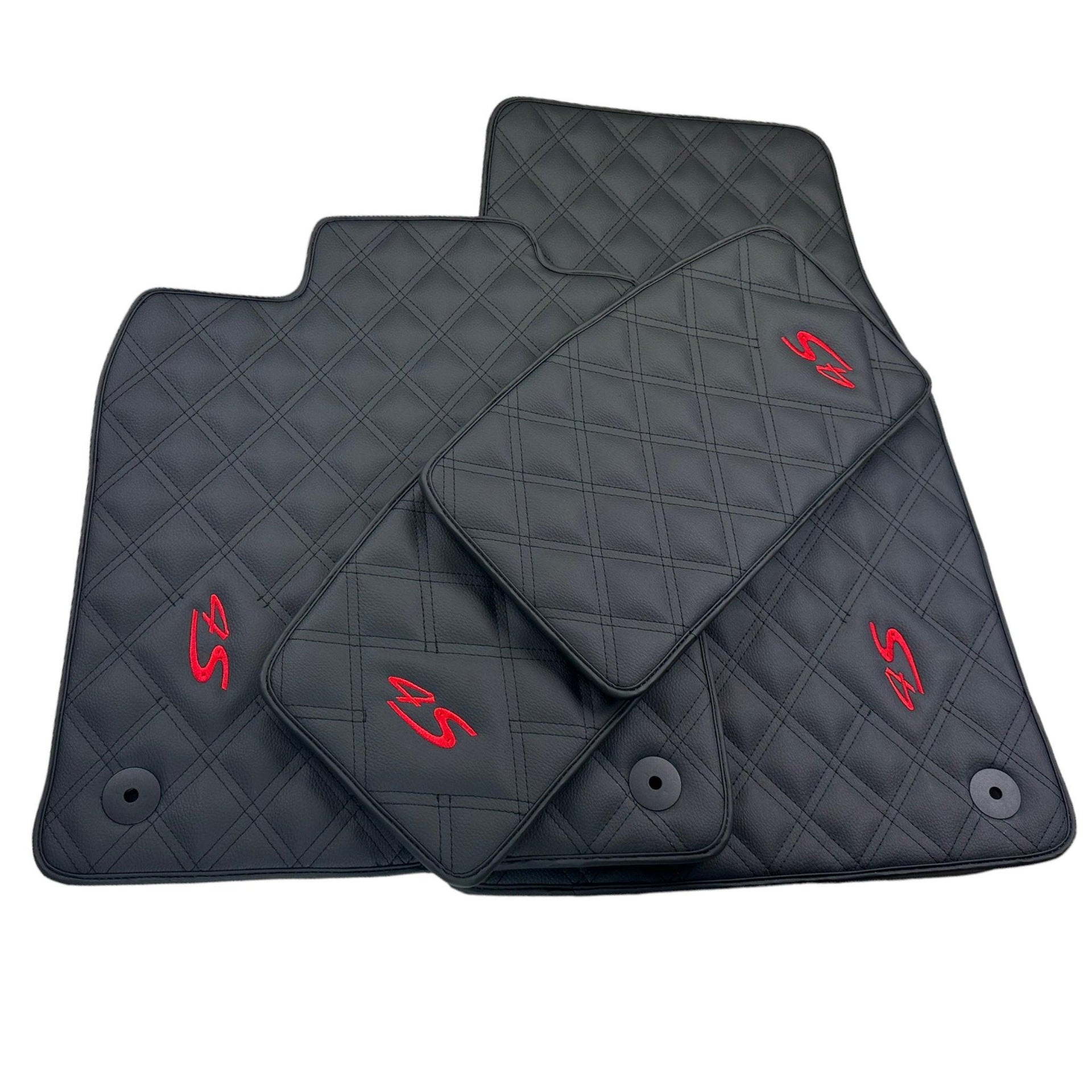 Leather Floor Mats For Porsche Taycan 4S (2019-2023) - AutoWin