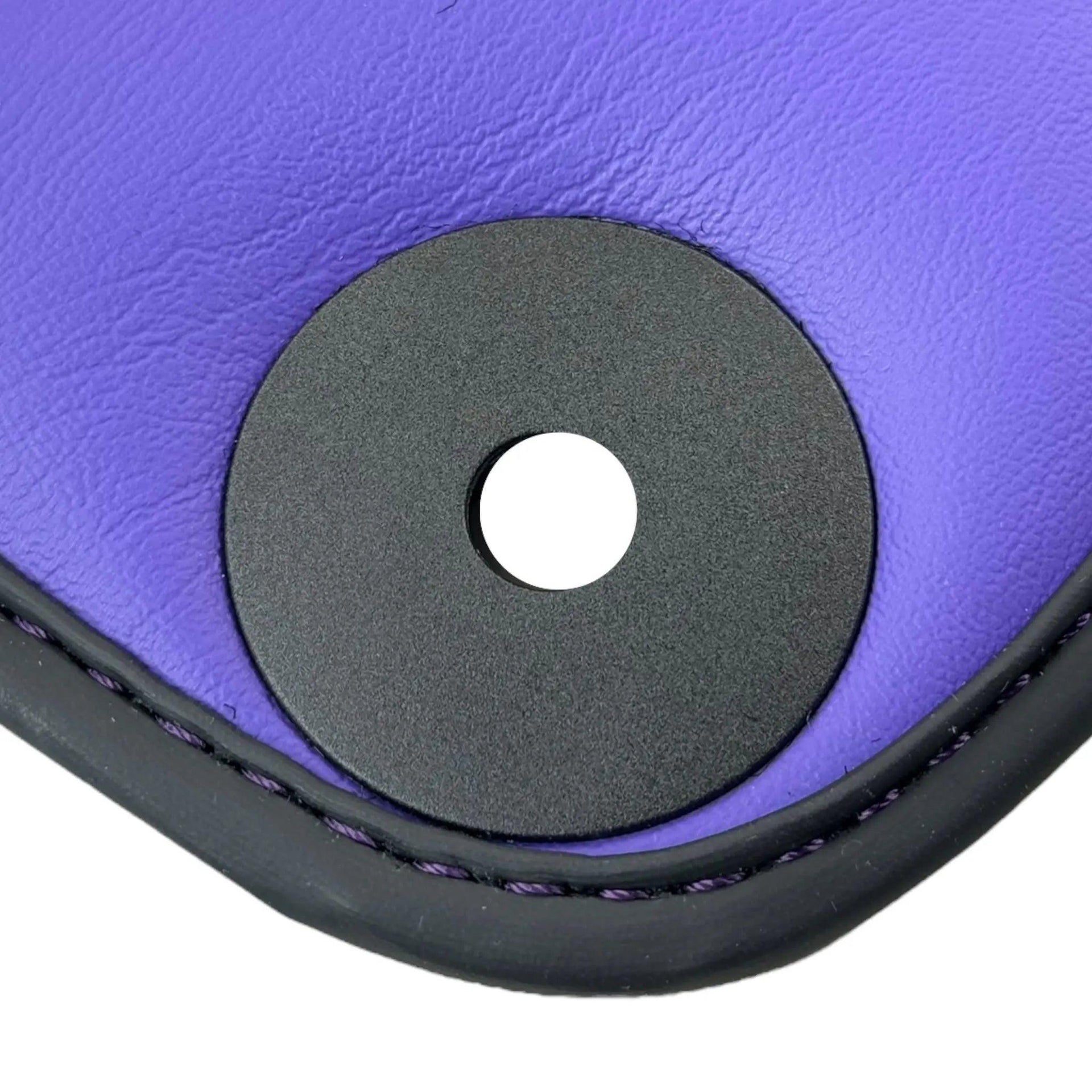 Purple Leather Black Floor Mats for Lamborghini Huracan | Black Trim - AutoWin