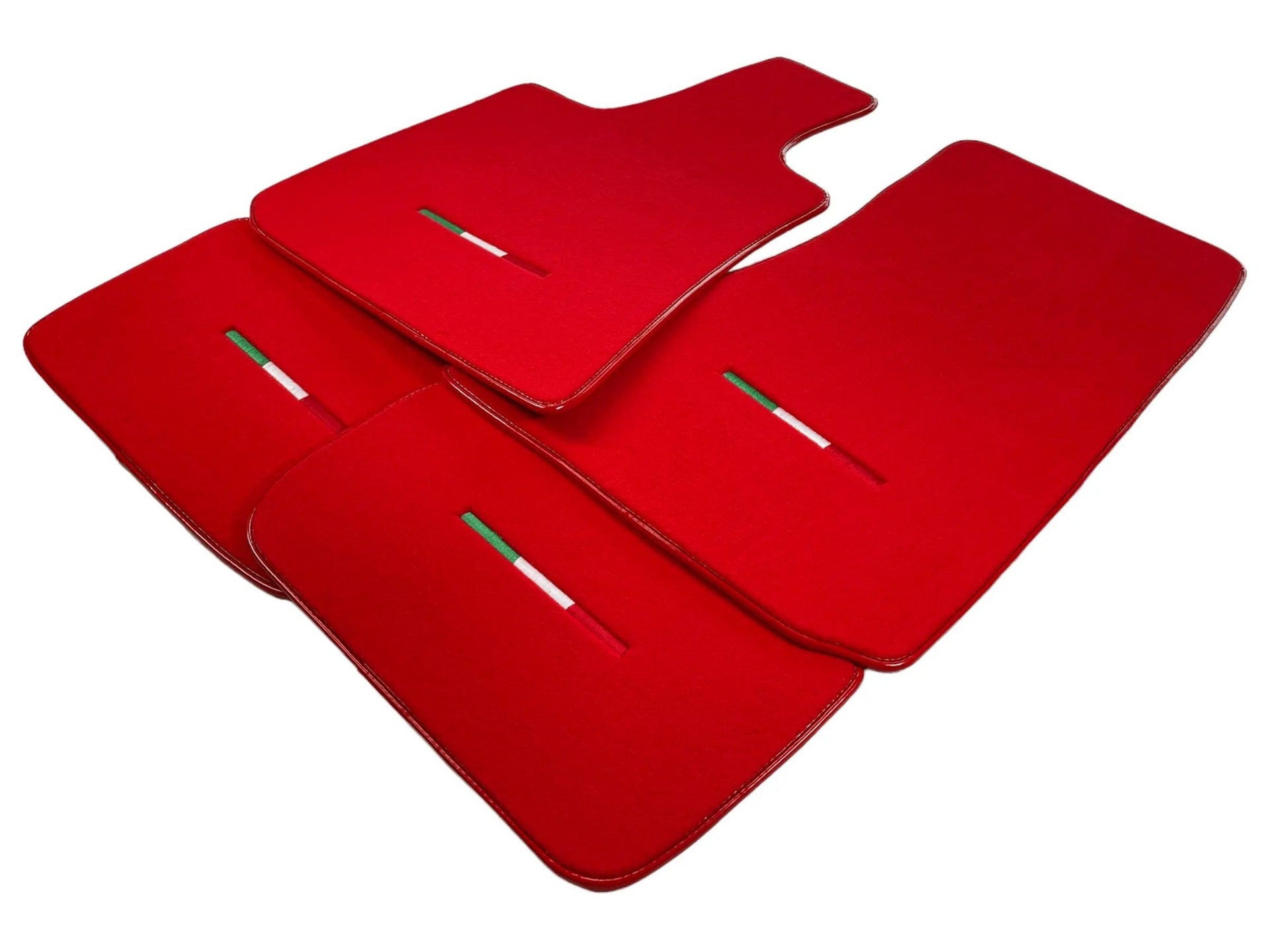 Red Floor Mats For Maserati Coupé (2001-2007) Italy Edition - AutoWin